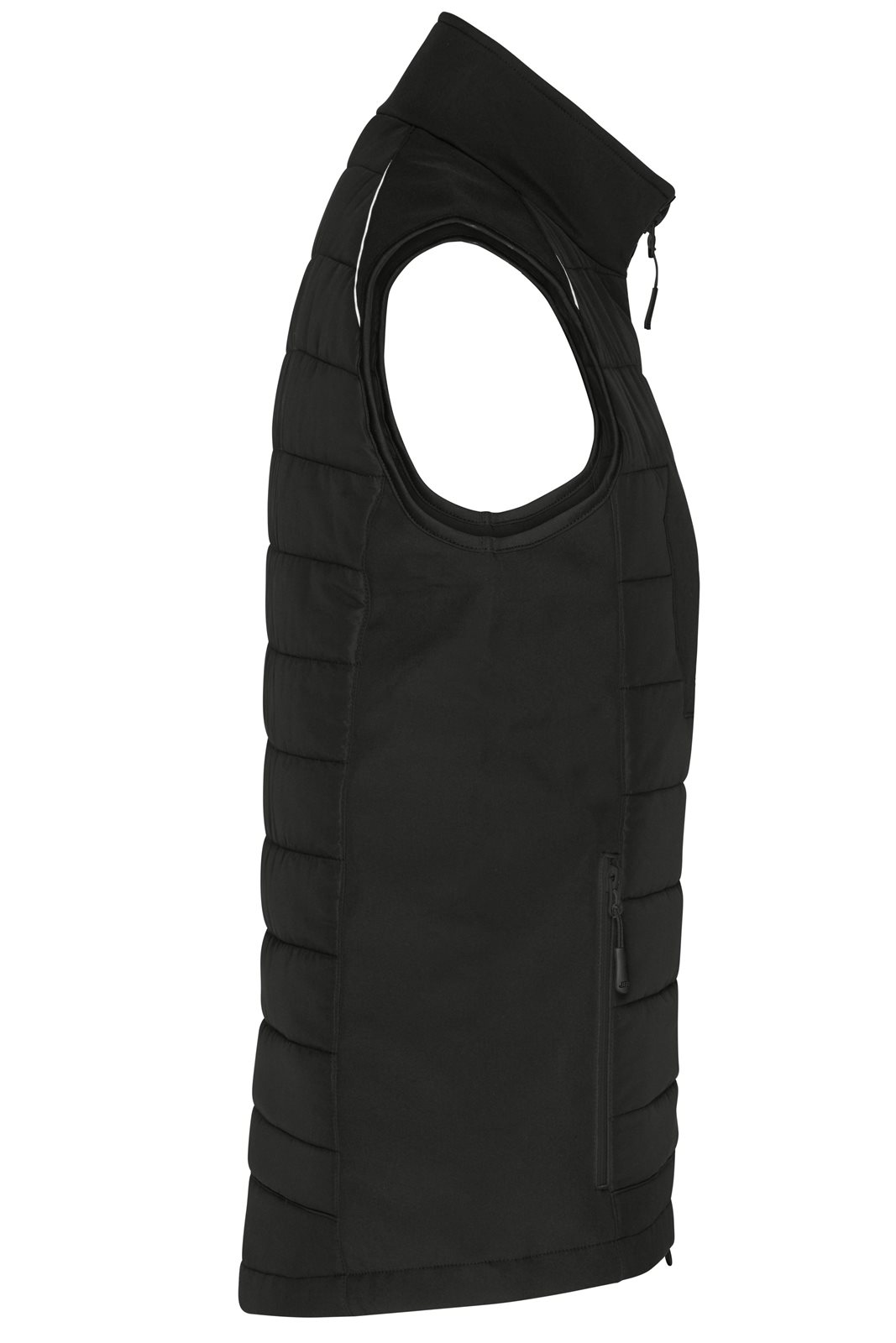 Weste Damen Schwarz – Ladies' Hybrid Vest GRS, Detailansicht