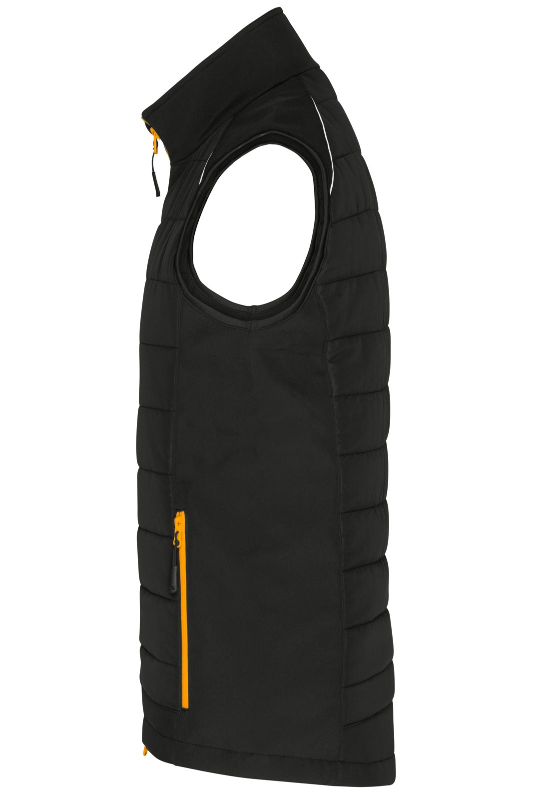 Weste Herren Schwarz/Orange/Neon – Men's Hybrid Vest GRS, Detailansicht