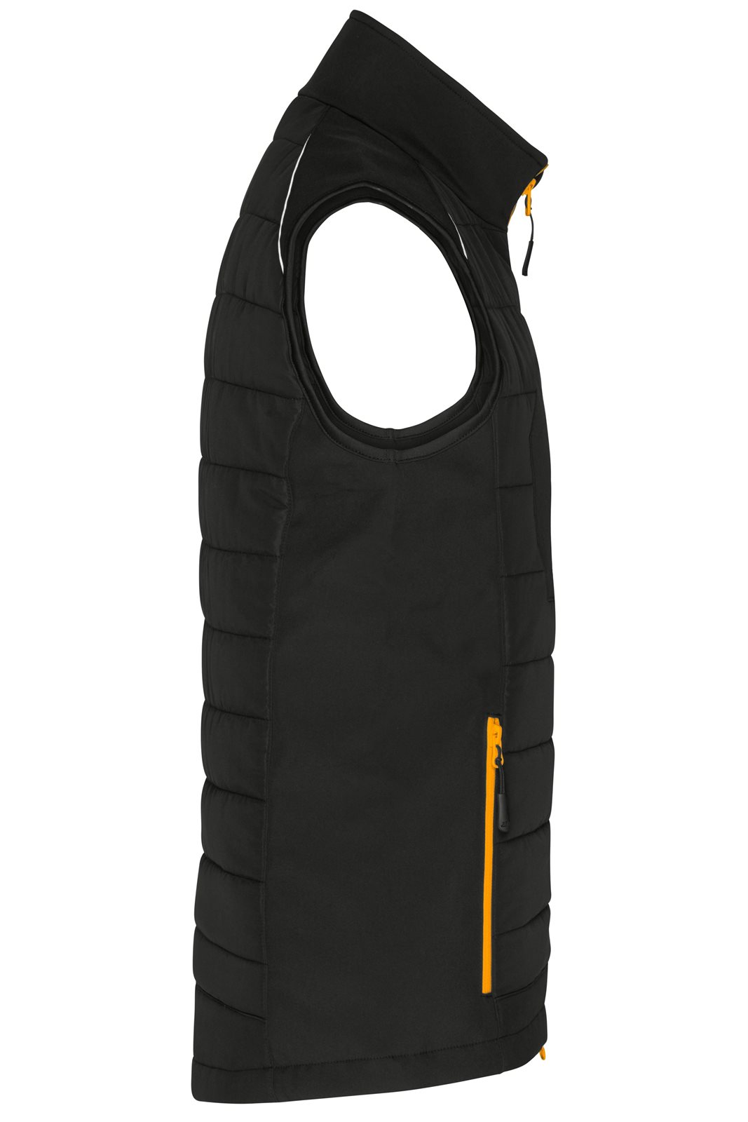 Weste Herren Schwarz/Orange/Neon – Men's Hybrid Vest GRS, Detailansicht