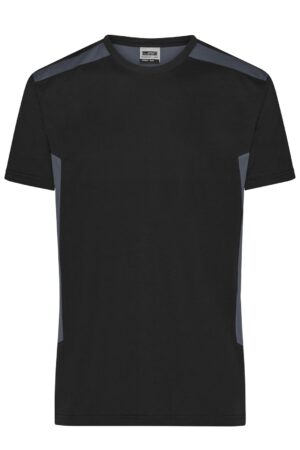 T-Shirt Herren Schwarz/Grau – Men's Workwear T-Shirt - STRONG -   GRS & OCS Blended