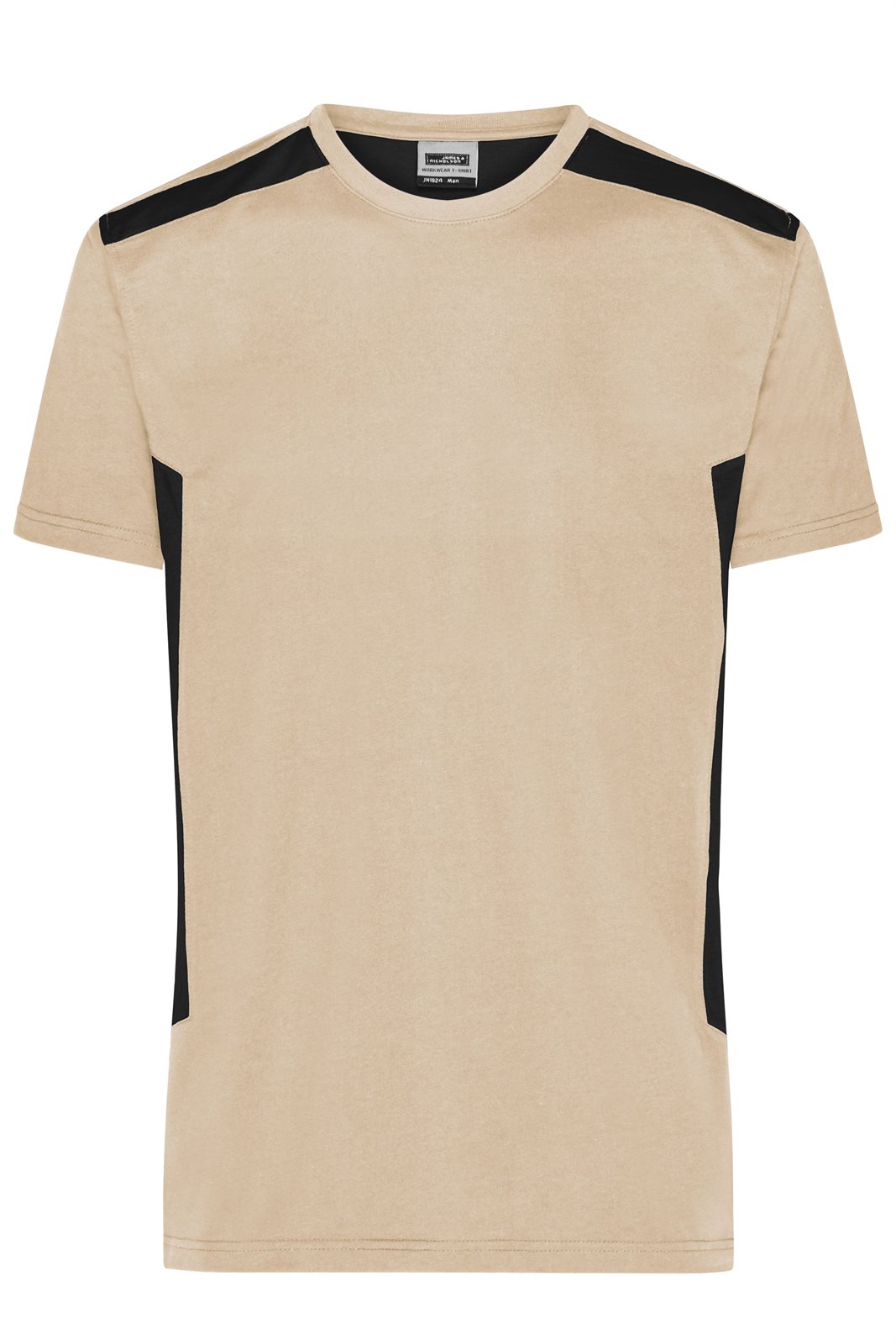T-Shirt Herren Schwarz/Braun/Grau – Men's Workwear T-Shirt - STRONG - GRS & OCS Blended