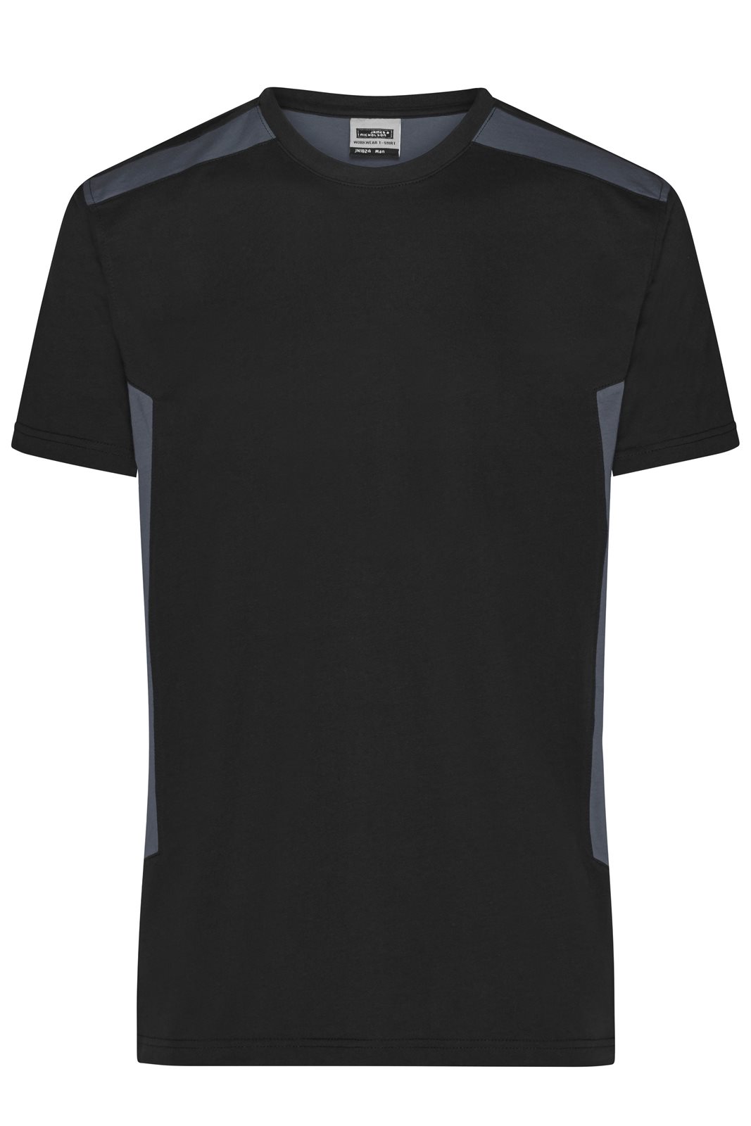 T-Shirt Herren Schwarz/Grau – Men's Workwear T-Shirt - STRONG - GRS & OCS Blended