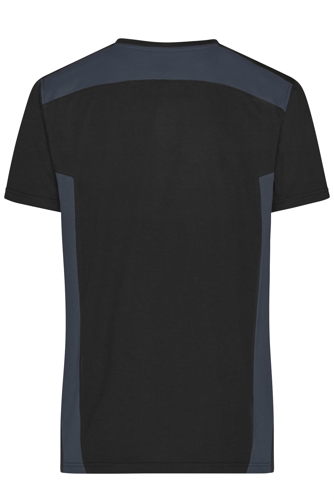 T-Shirt Herren Schwarz/Grau – Men's Workwear T-Shirt - STRONG - GRS & OCS Blended, Detailansicht