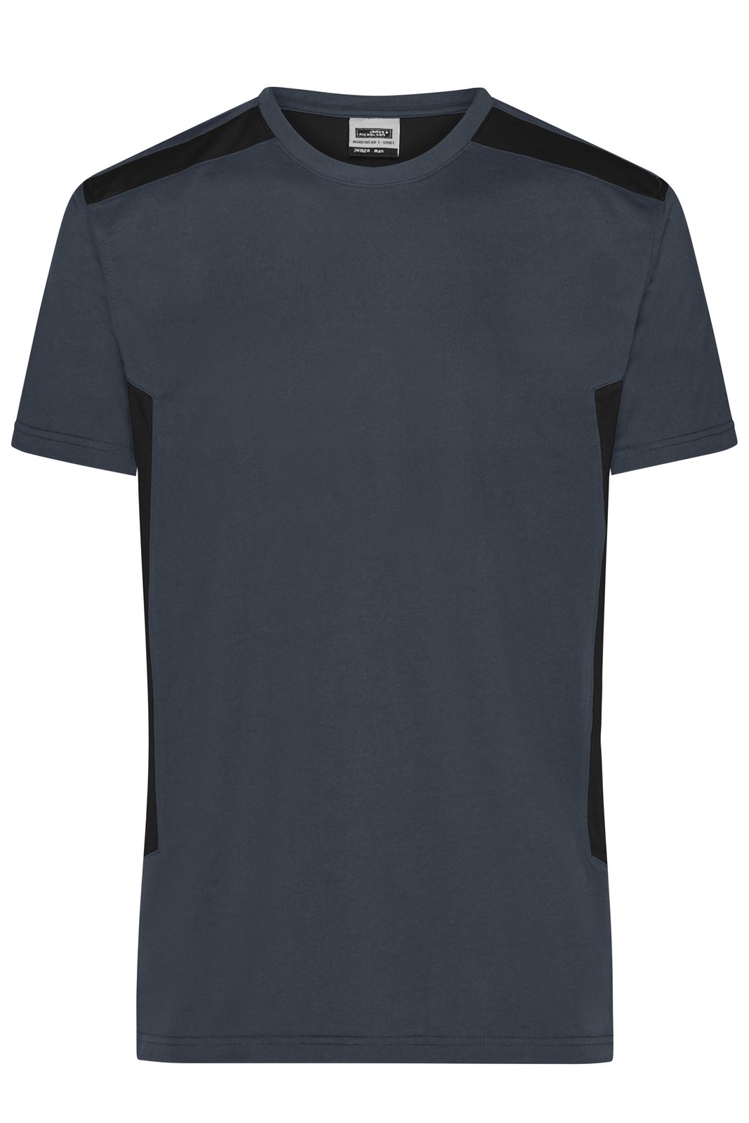 T-Shirt Herren Schwarz/Grau – Men's Workwear T-Shirt - STRONG - GRS & OCS Blended