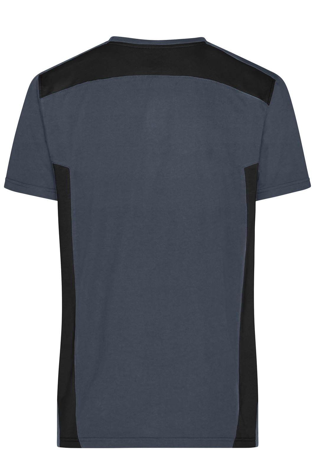 T-Shirt Herren Schwarz/Grau – Men's Workwear T-Shirt - STRONG - GRS & OCS Blended, Detailansicht