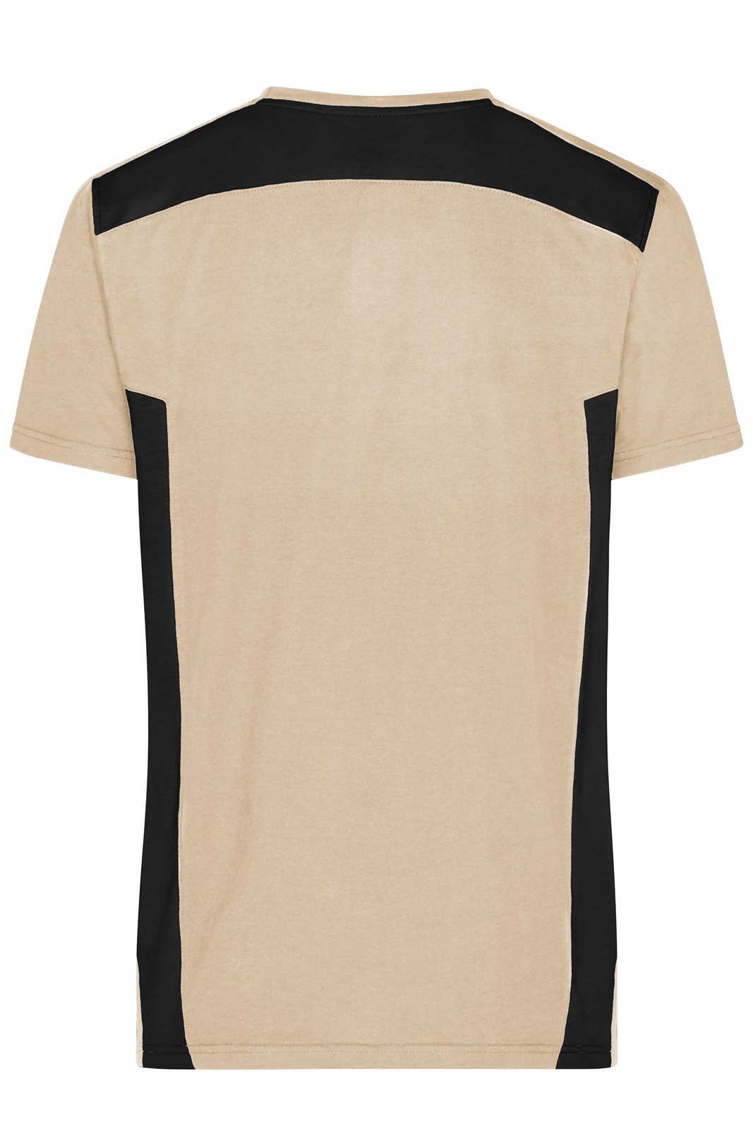 T-Shirt Herren Schwarz/Braun/Grau – Men's Workwear T-Shirt - STRONG - GRS & OCS Blended, Detailansicht