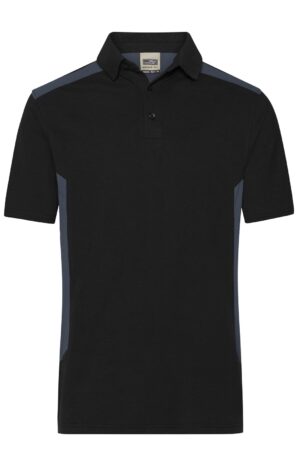 Poloshirt Herren Schwarz/Grau – Men's Workwear Polo - STRONG -   GRS & OCS Blended