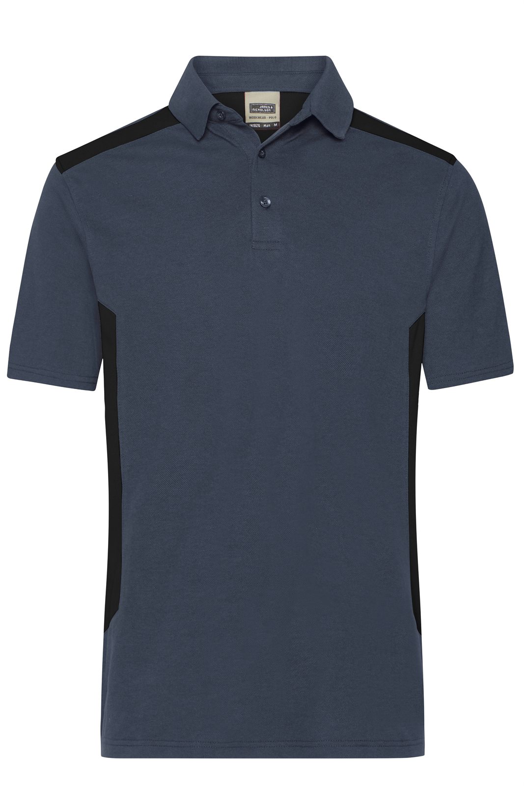 Poloshirt Herren Schwarz/Grau – Men's Workwear Polo - STRONG - GRS & OCS Blended
