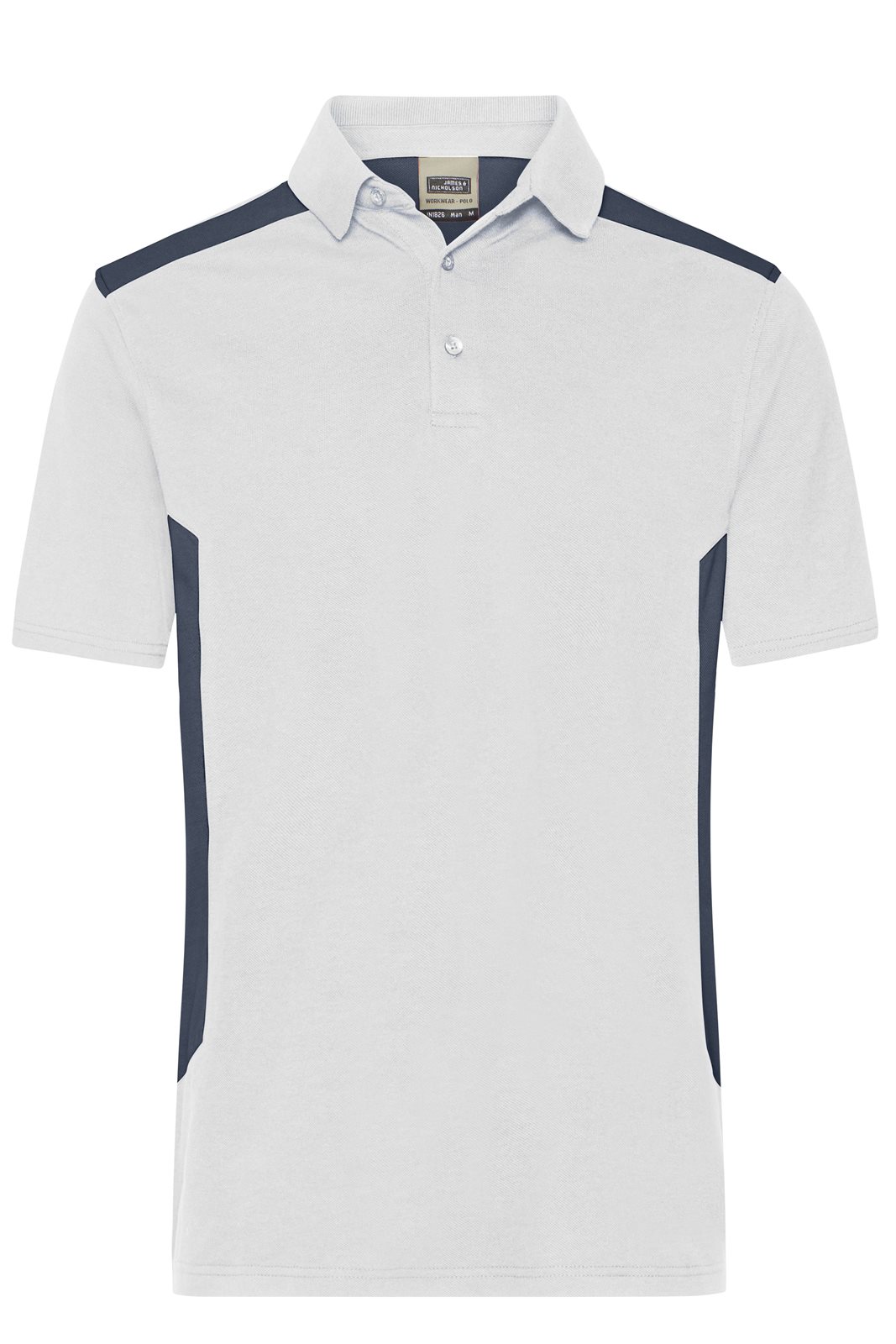 Poloshirt Herren Weiß/Grau – Men's Workwear Polo - STRONG - GRS & OCS Blended