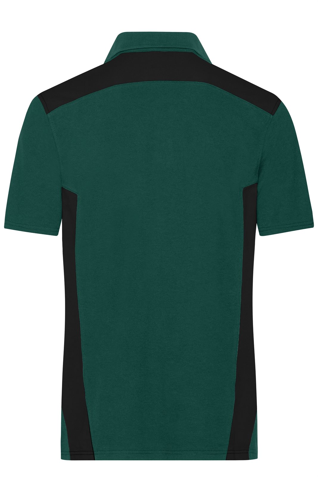 Poloshirt Herren Schwarz/Grün – Men's Workwear Polo - STRONG - GRS & OCS Blended, Detailansicht