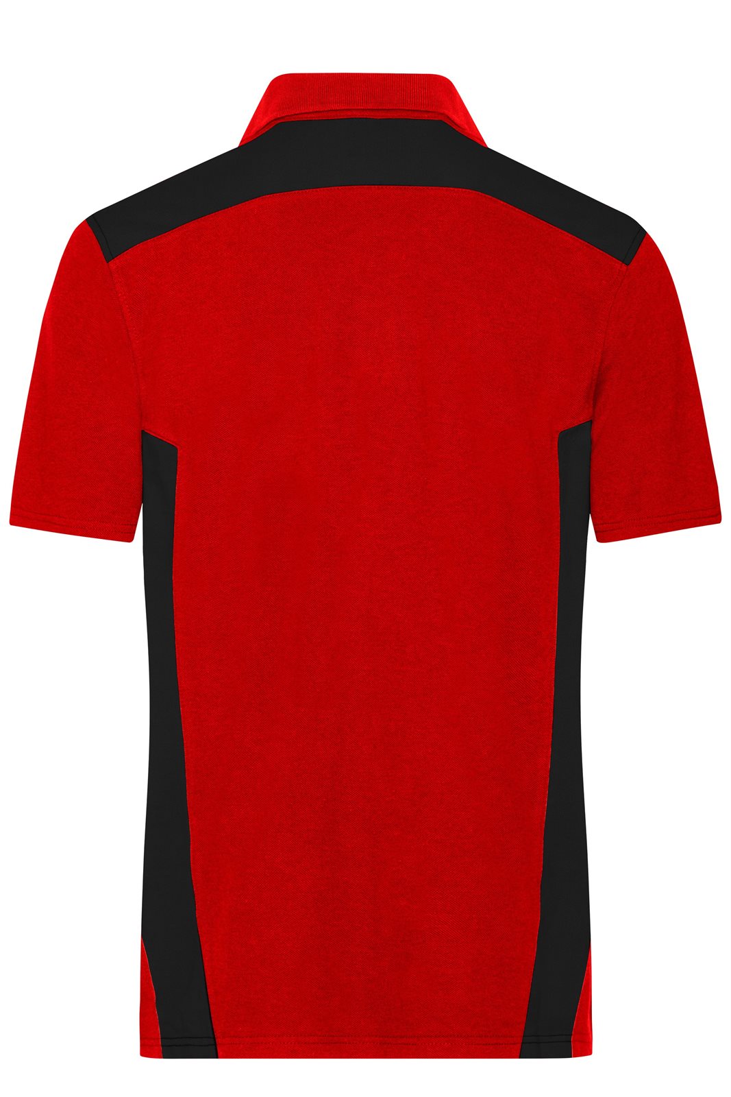 Poloshirt Herren Schwarz/Rot – Men's Workwear Polo - STRONG - GRS & OCS Blended, Detailansicht