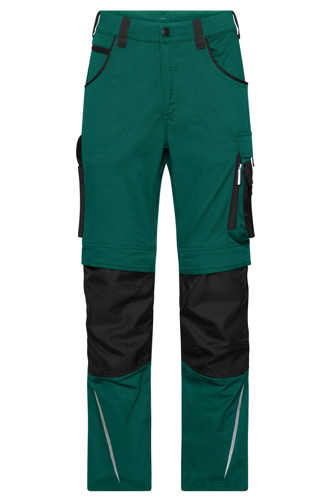 Hose Unisex Schwarz/Grün – Workwear Pants Slim Line - STRONG - GRS