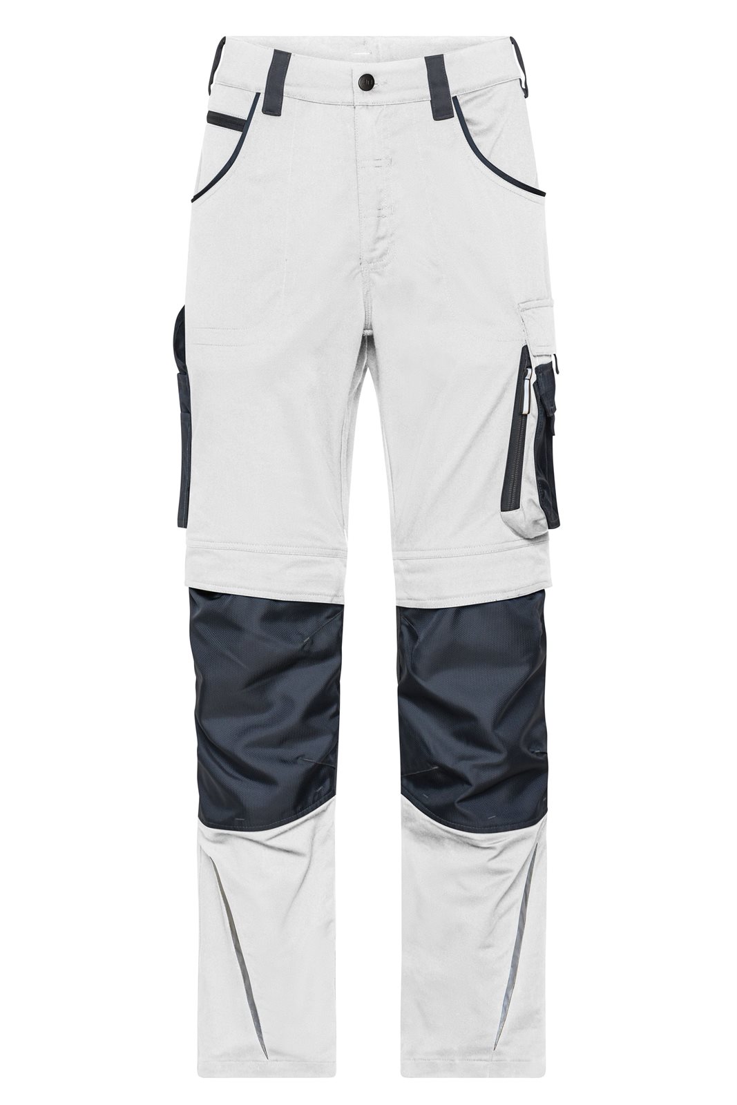 Hose Unisex Weiß/Grau – Workwear Pants Slim Line - STRONG - GRS