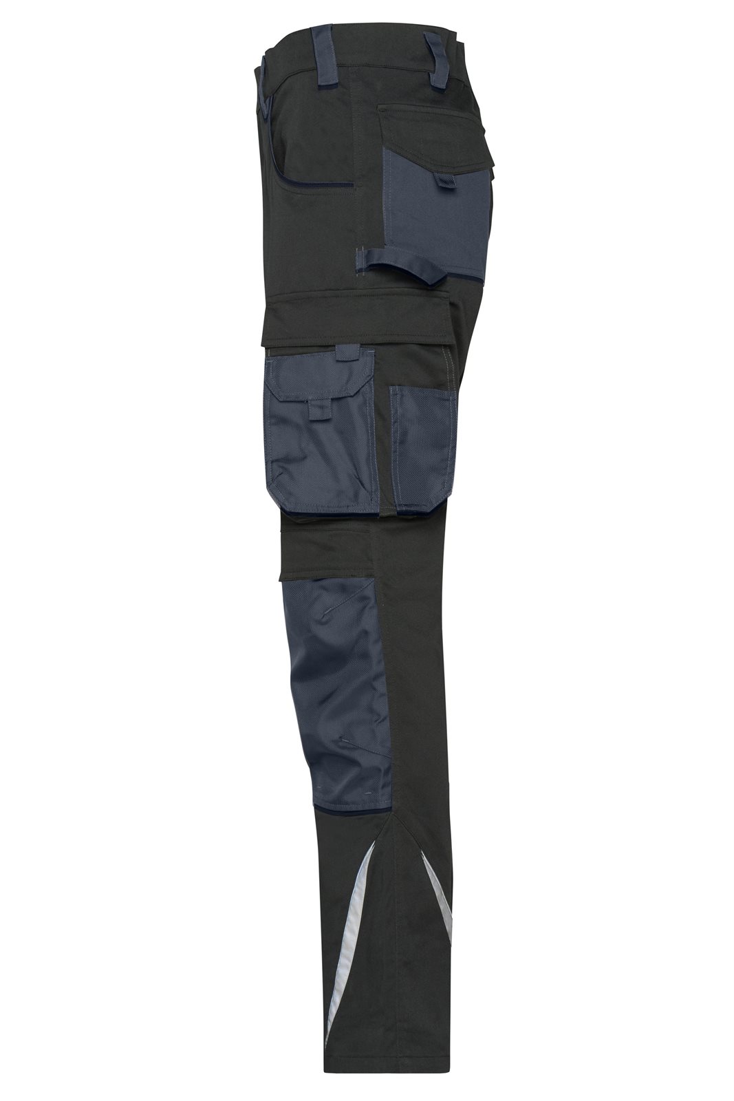 Hose Unisex Schwarz/Grau – Workwear Pants Slim Line - STRONG - GRS, Detailansicht