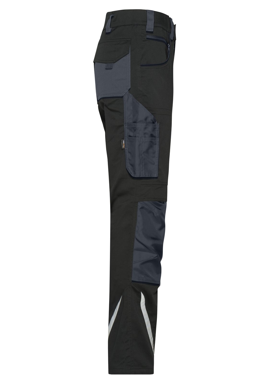 Hose Unisex Schwarz/Grau – Workwear Pants Slim Line - STRONG - GRS, Detailansicht