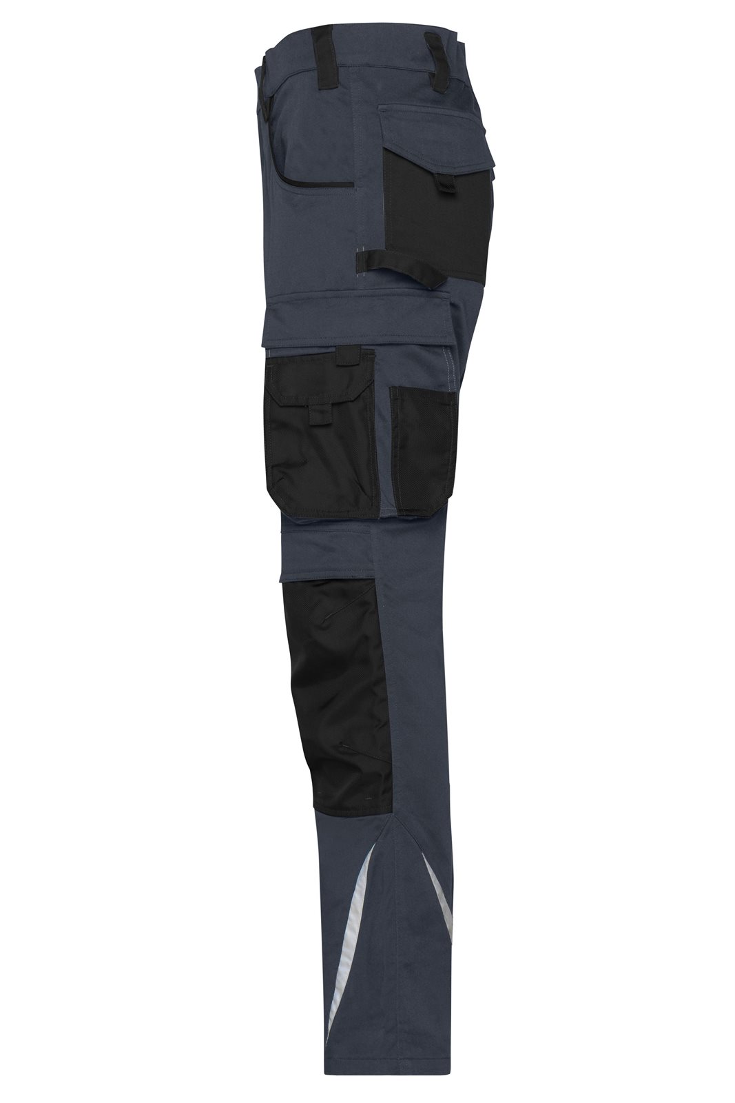 Hose Unisex Schwarz/Grau – Workwear Pants Slim Line - STRONG - GRS, Detailansicht
