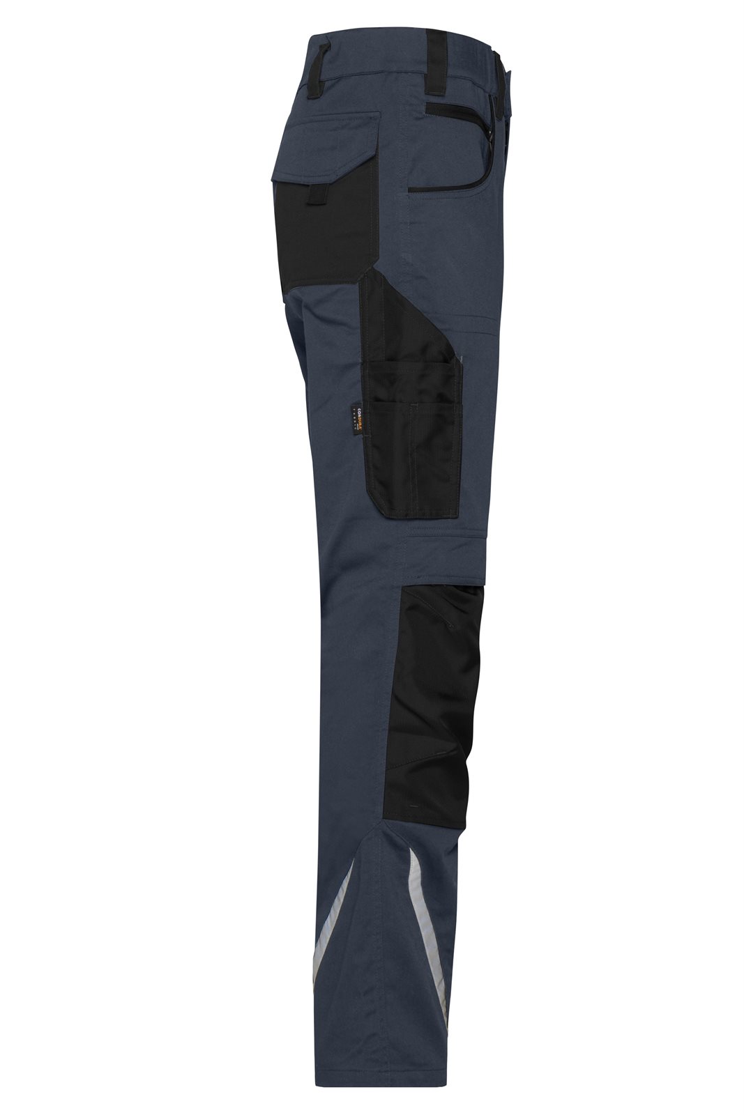 Hose Unisex Schwarz/Grau – Workwear Pants Slim Line - STRONG - GRS, Detailansicht