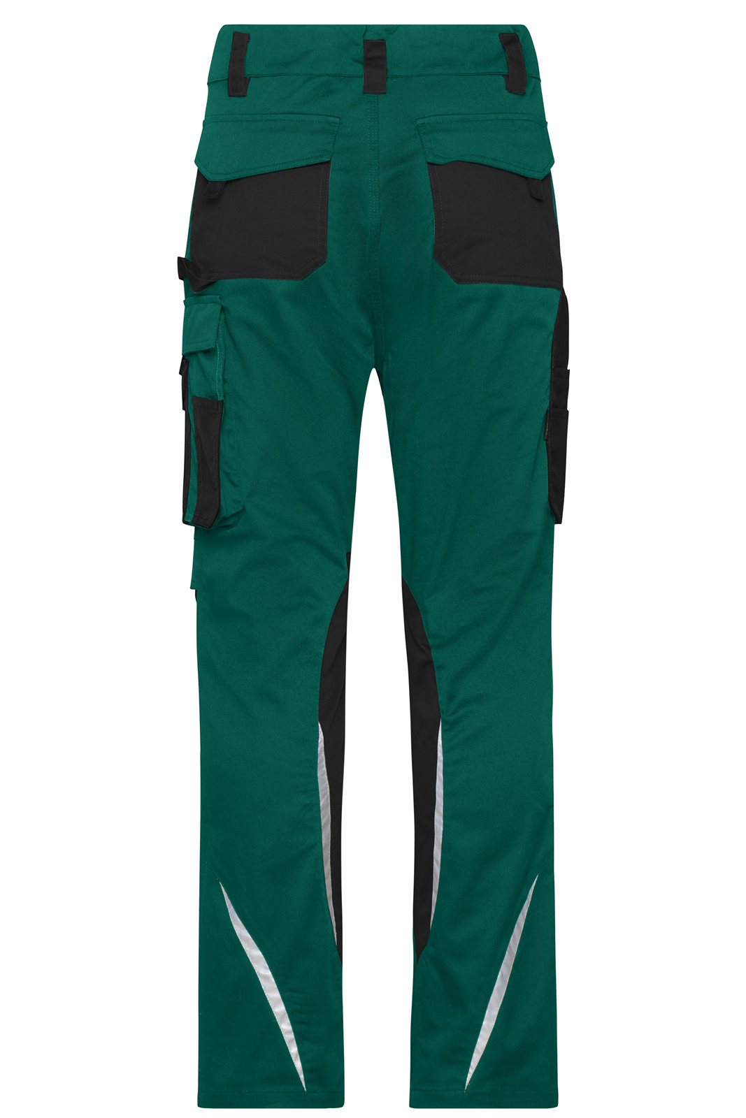 Hose Unisex Schwarz/Grün – Workwear Pants Slim Line - STRONG - GRS, Detailansicht