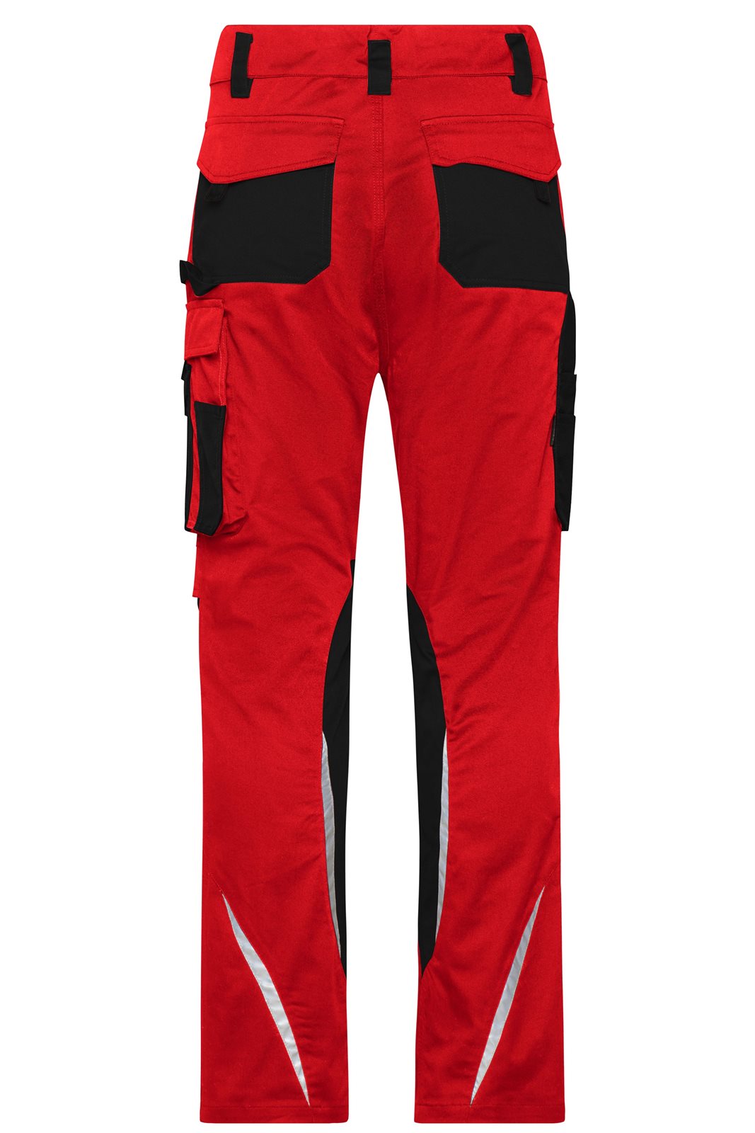 Hose Unisex Schwarz/Rot – Workwear Pants Slim Line - STRONG - GRS, Detailansicht
