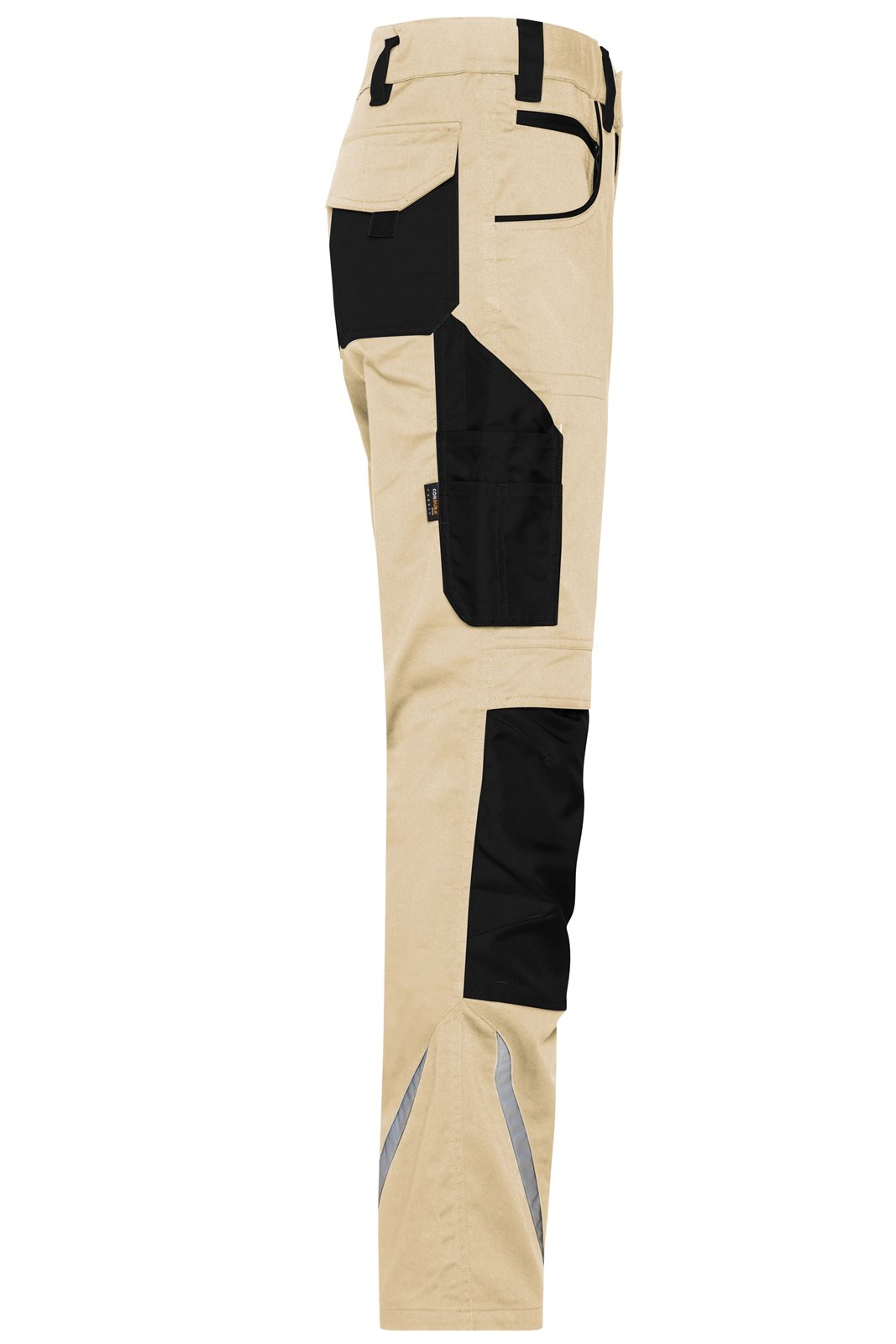 Hose Unisex Schwarz/Braun/Grau – Workwear Pants Slim Line - STRONG - GRS, Detailansicht