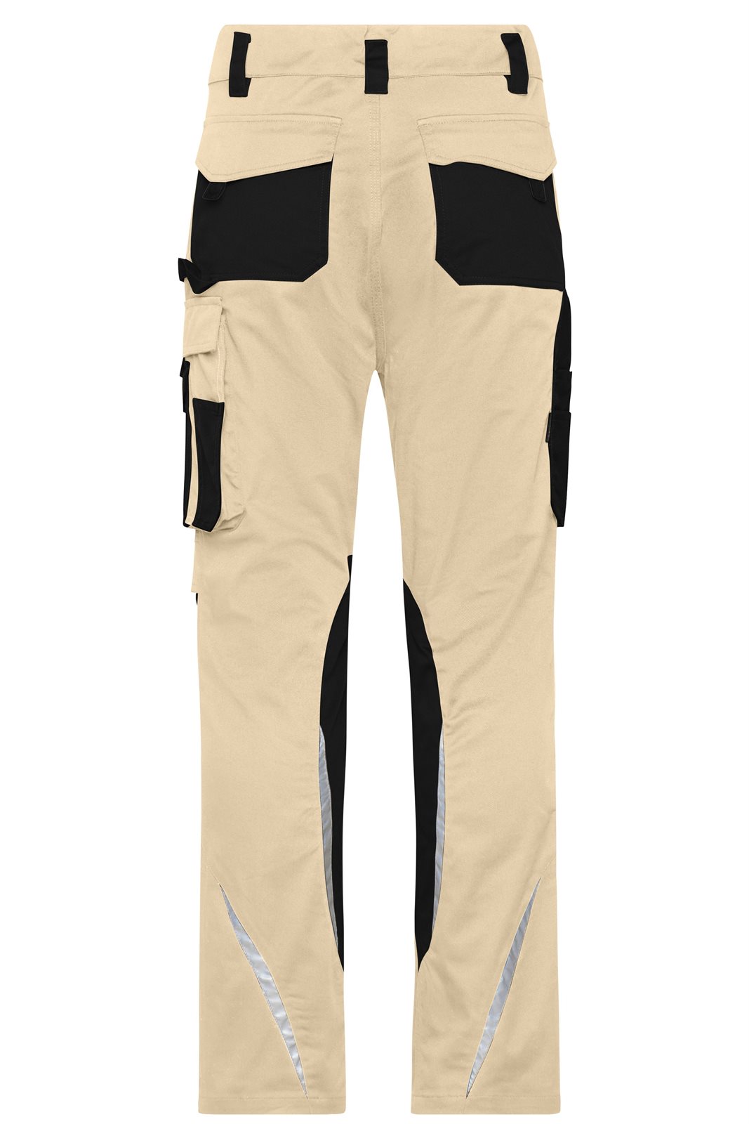 Hose Unisex Schwarz/Braun/Grau – Workwear Pants Slim Line - STRONG - GRS, Detailansicht