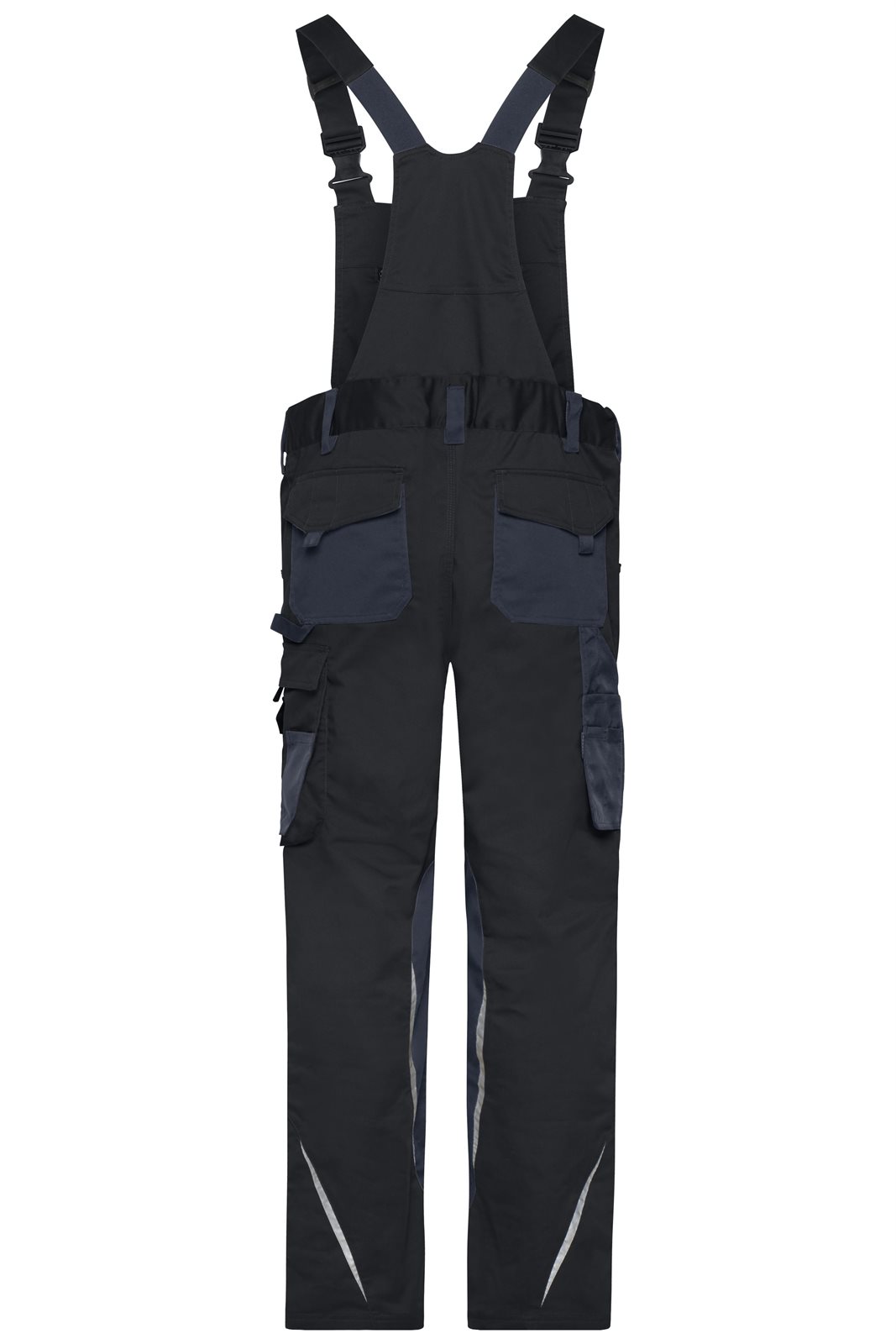 Hose Unisex Schwarz/Grau – Workwear Pants with Bib - STRONG - GRS, Detailansicht