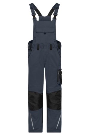 Hose Unisex Schwarz/Grau – Workwear Pants with Bib - STRONG - GRS