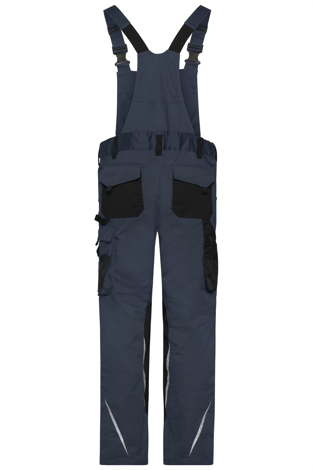 Hose Unisex Schwarz/Grau – Workwear Pants with Bib - STRONG - GRS, Detailansicht