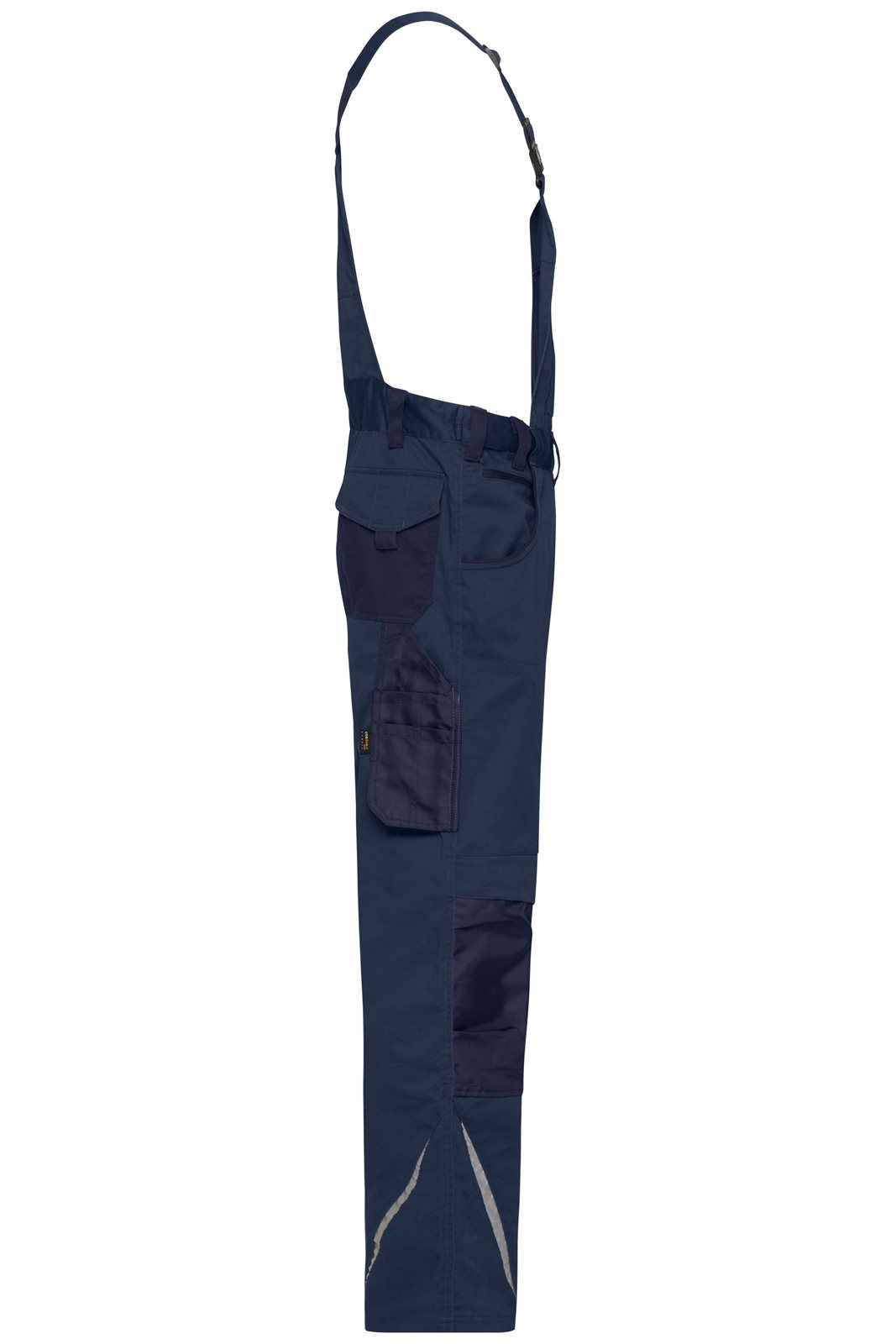 Hose Unisex Blau – Workwear Pants with Bib - STRONG - GRS, Detailansicht
