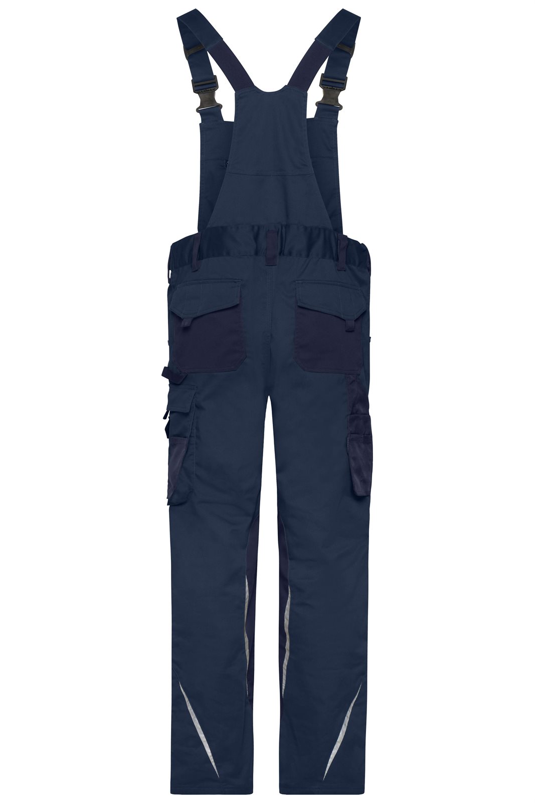 Hose Unisex Blau – Workwear Pants with Bib - STRONG - GRS, Detailansicht