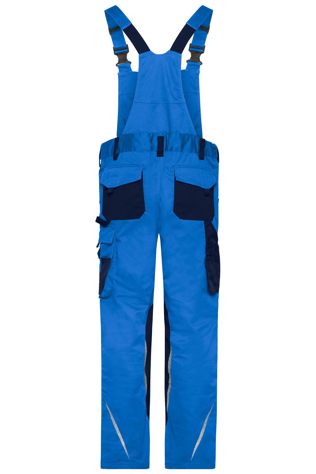 Hose Unisex Blau – Workwear Pants with Bib - STRONG - GRS, Detailansicht