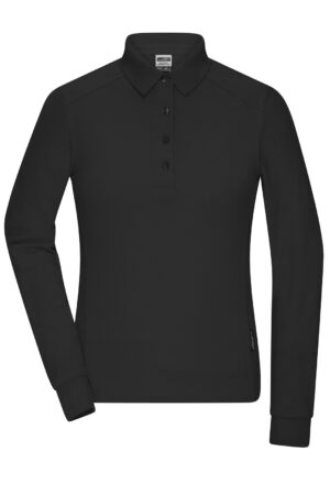 Poloshirt Damen Schwarz – Ladies' Workwear-Long-Sleeved Polo   OCS Blended