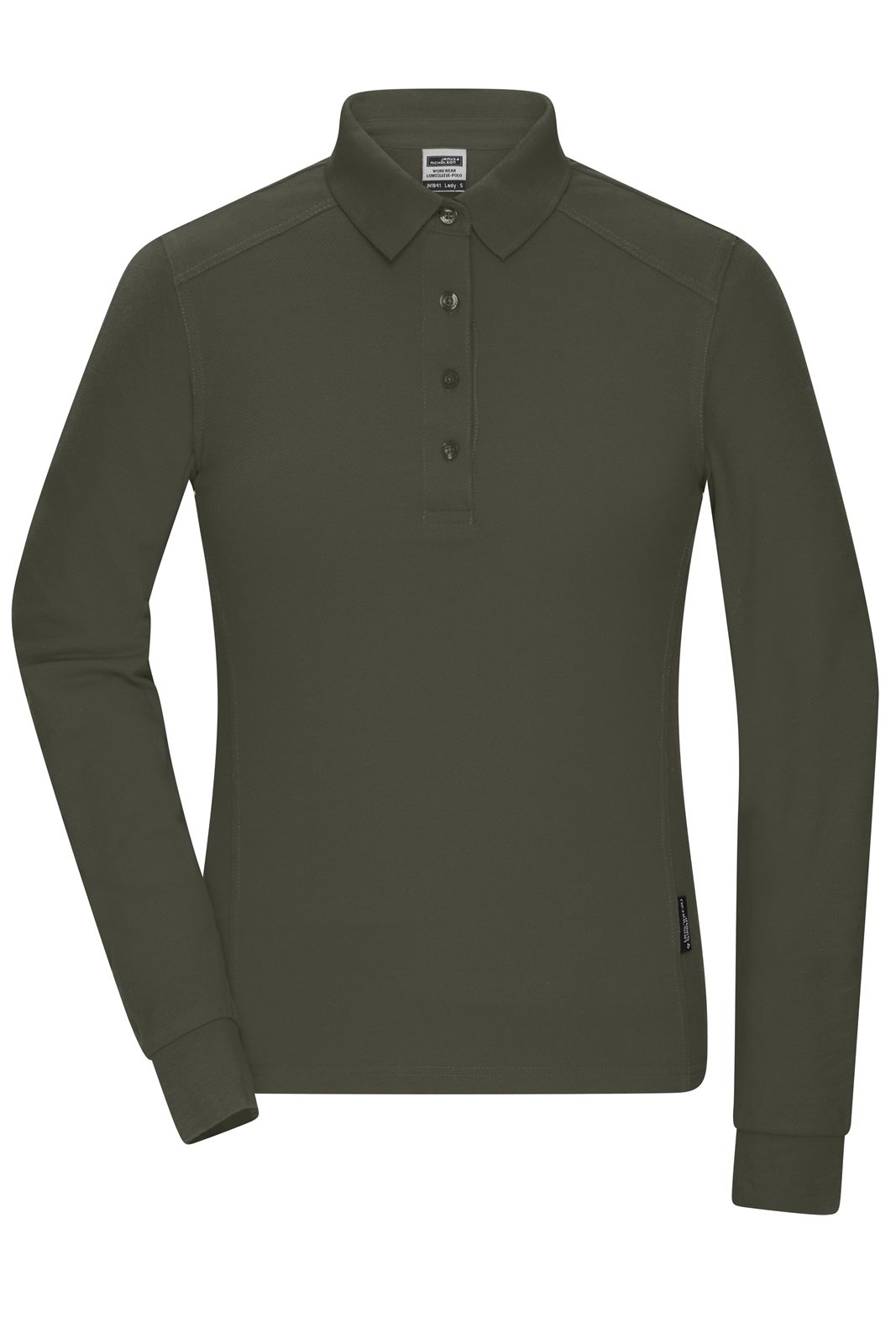 Poloshirt Damen Braun/Grün/Oliv – Ladies' Workwear-Long-Sleeved Polo OCS Blended