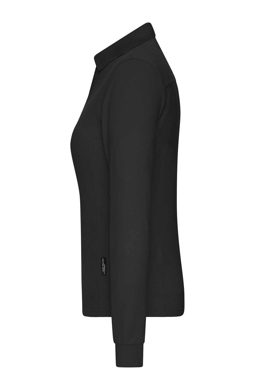 Poloshirt Damen Schwarz – Ladies' Workwear-Long-Sleeved Polo OCS Blended, Detailansicht