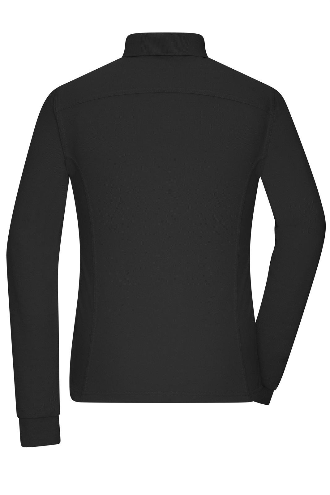 Poloshirt Damen Schwarz – Ladies' Workwear-Long-Sleeved Polo OCS Blended, Detailansicht