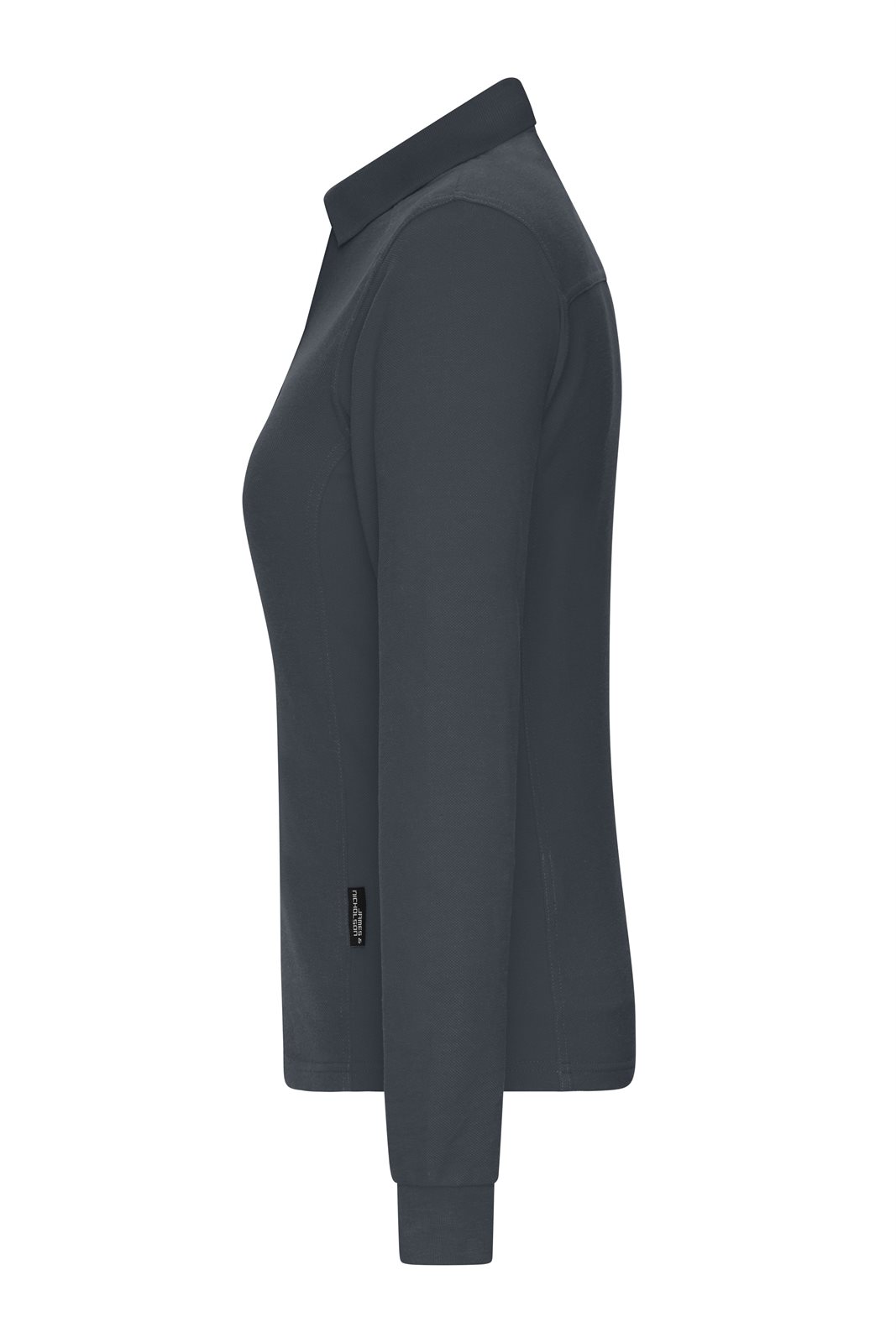 Poloshirt Damen Grau – Ladies' Workwear-Long-Sleeved Polo OCS Blended, Detailansicht