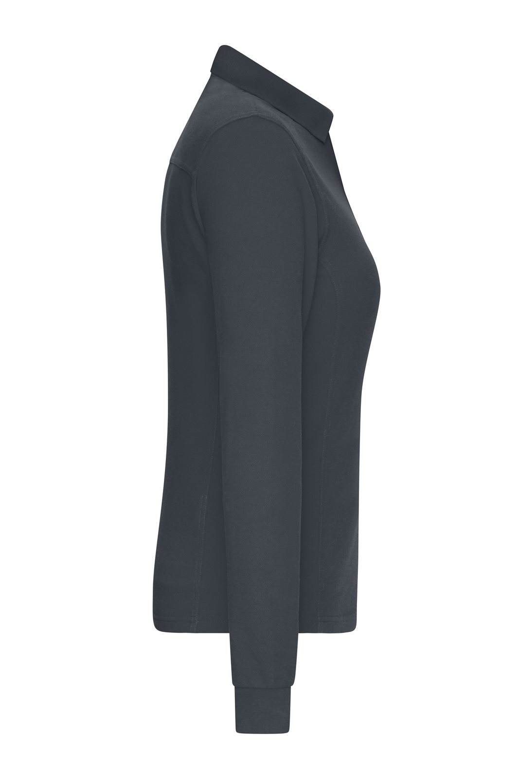 Poloshirt Damen Grau – Ladies' Workwear-Long-Sleeved Polo OCS Blended, Detailansicht