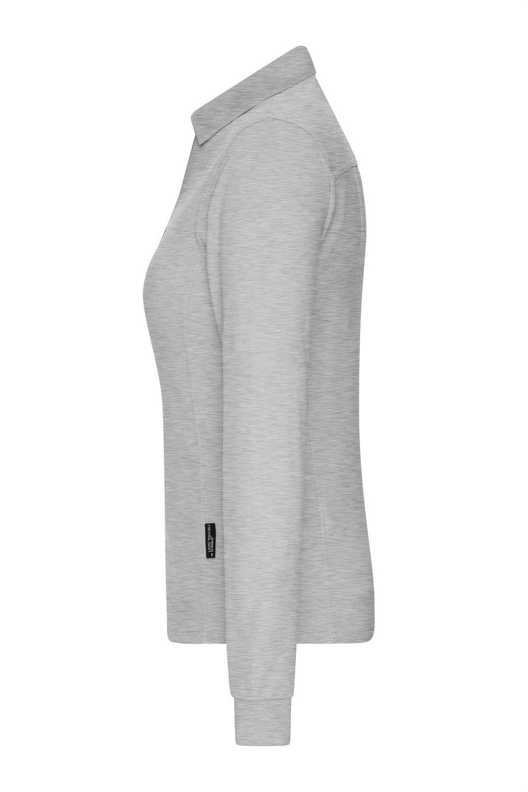 Poloshirt Damen Grau – Ladies' Workwear-Long-Sleeved Polo OCS Blended, Detailansicht