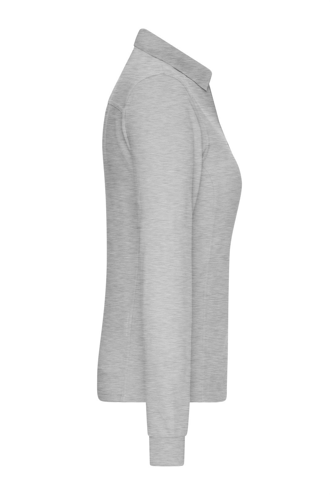 Poloshirt Damen Grau – Ladies' Workwear-Long-Sleeved Polo OCS Blended, Detailansicht