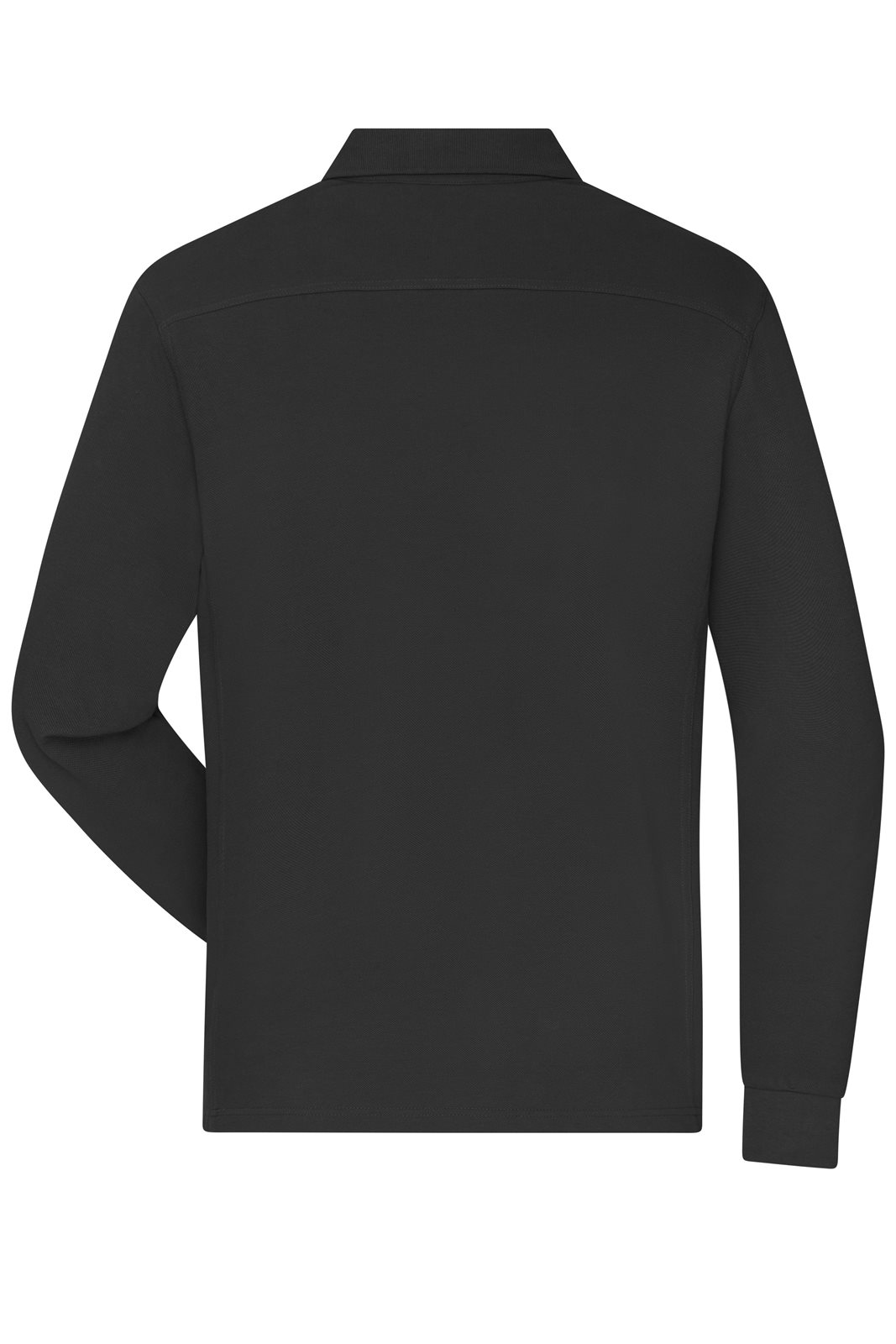 Poloshirt Herren Schwarz – Men's Workwear-Long-Sleeved Polo OCS Blended, Detailansicht