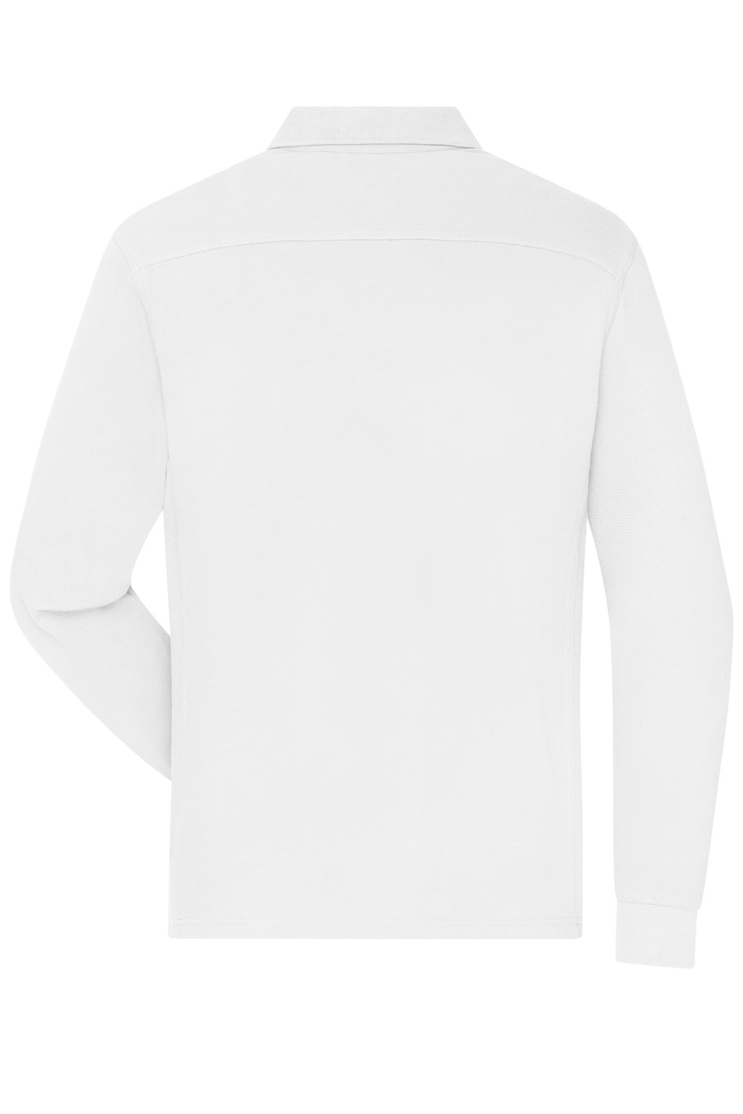 Poloshirt Herren Weiß – Men's Workwear-Long-Sleeved Polo OCS Blended, Detailansicht