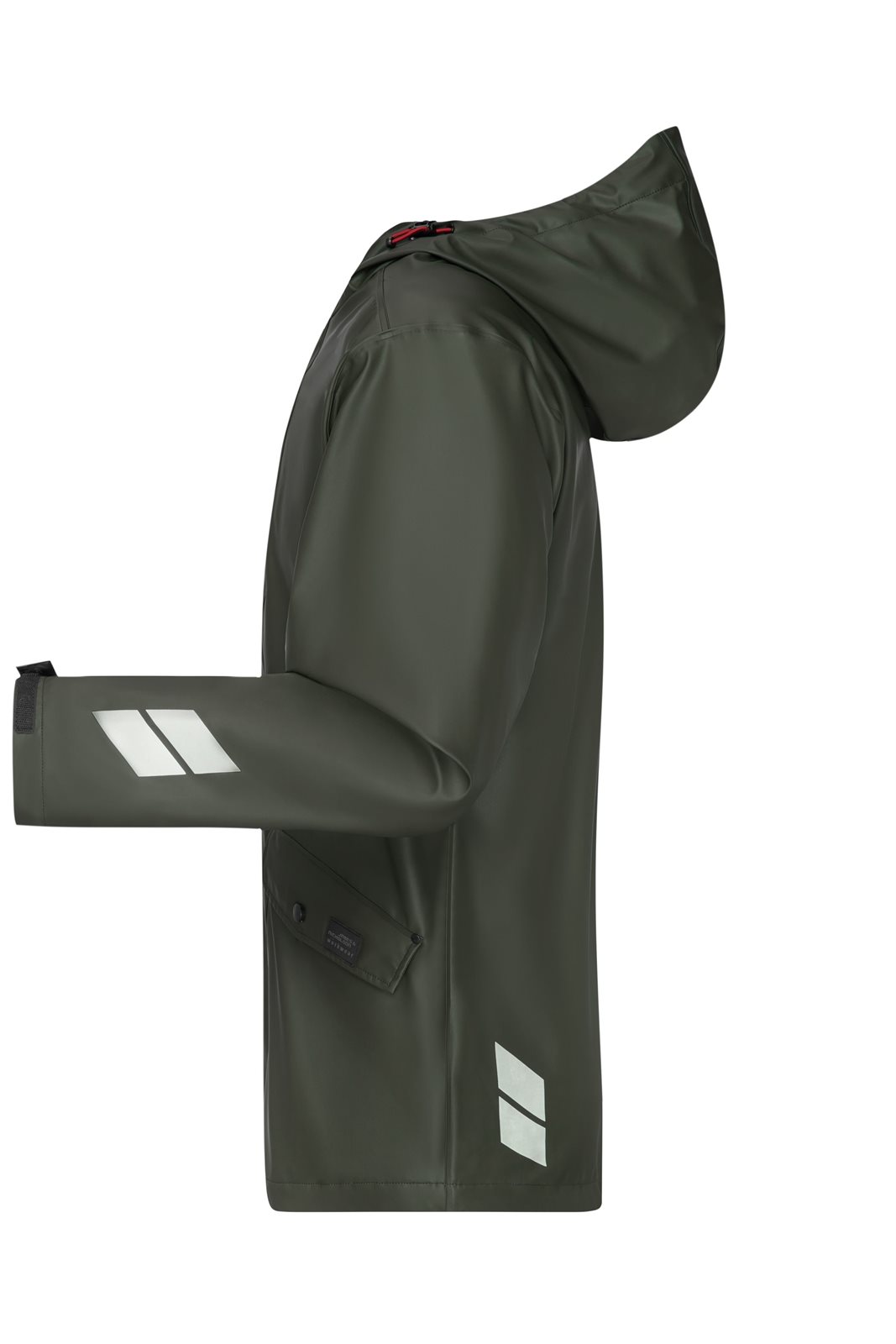 Jacke Unisex Braun/Grün/Oliv – Worker Rain-Jacket, Detailansicht