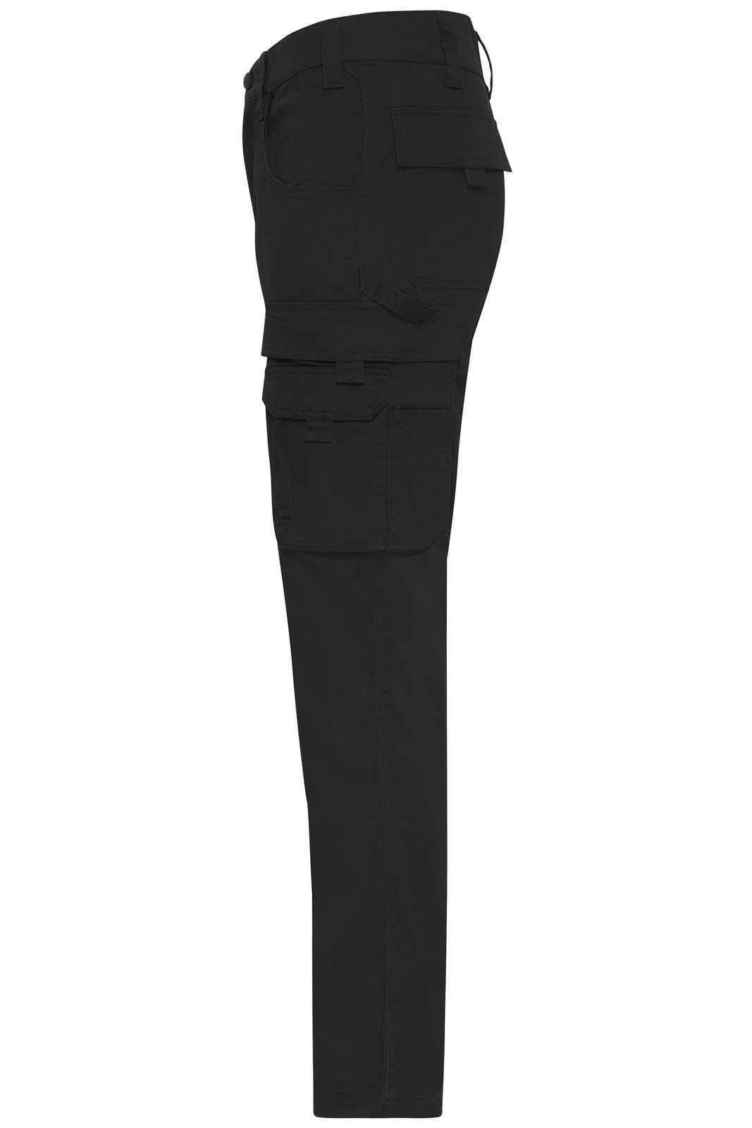 Hose Unisex Schwarz – Workwear-Pants light Slim Line, Detailansicht