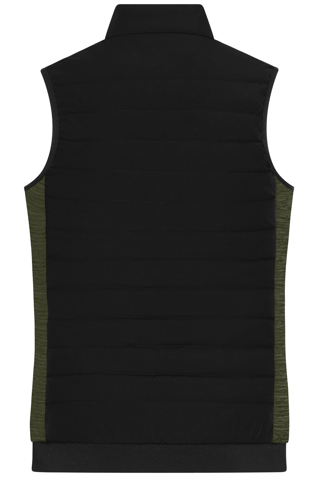 Weste Damen Schwarz/Oliv/Braun – Ladies' Padded Hybrid Vest, Detailansicht