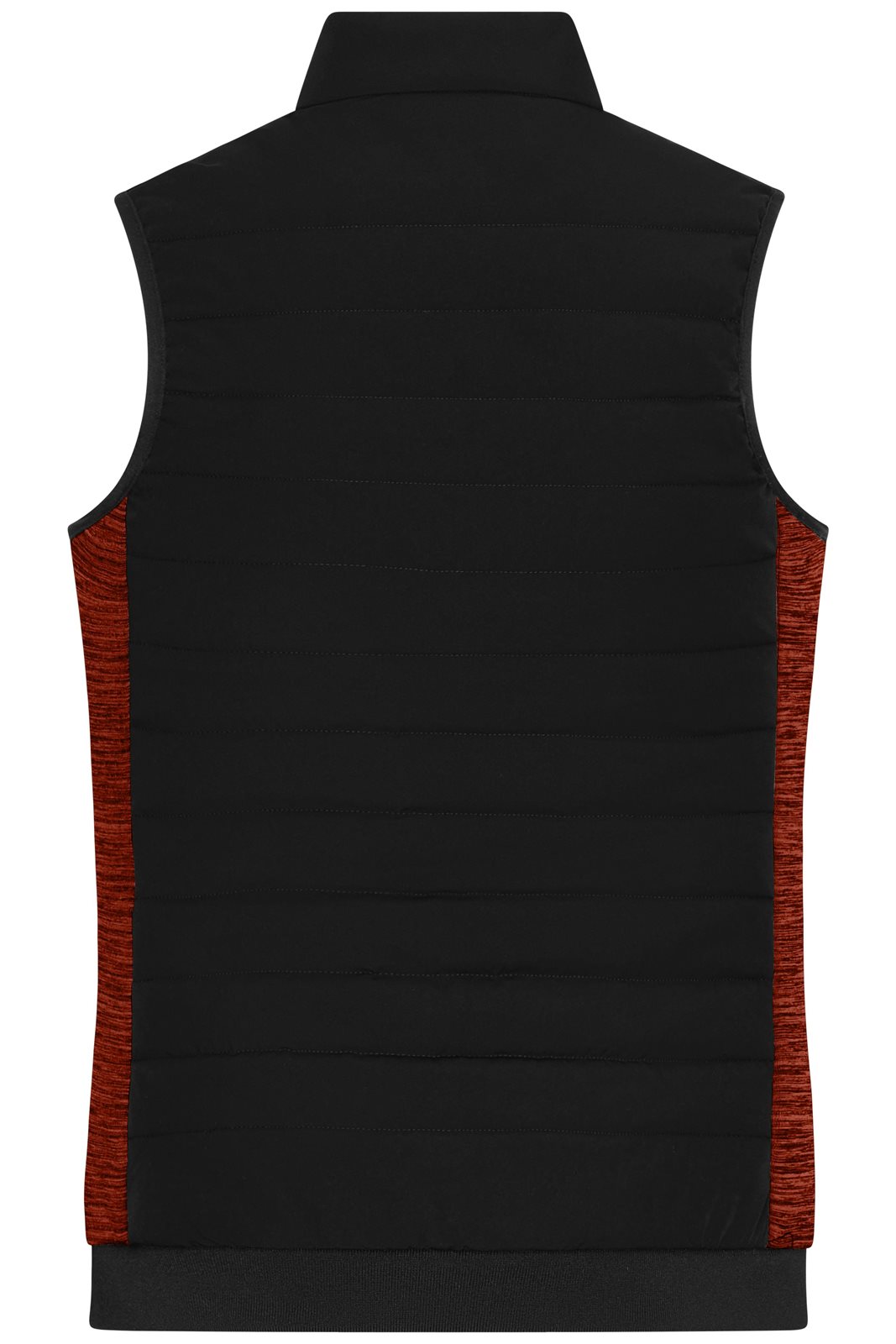 Weste Damen Schwarz/Rot – Ladies' Padded Hybrid Vest, Detailansicht