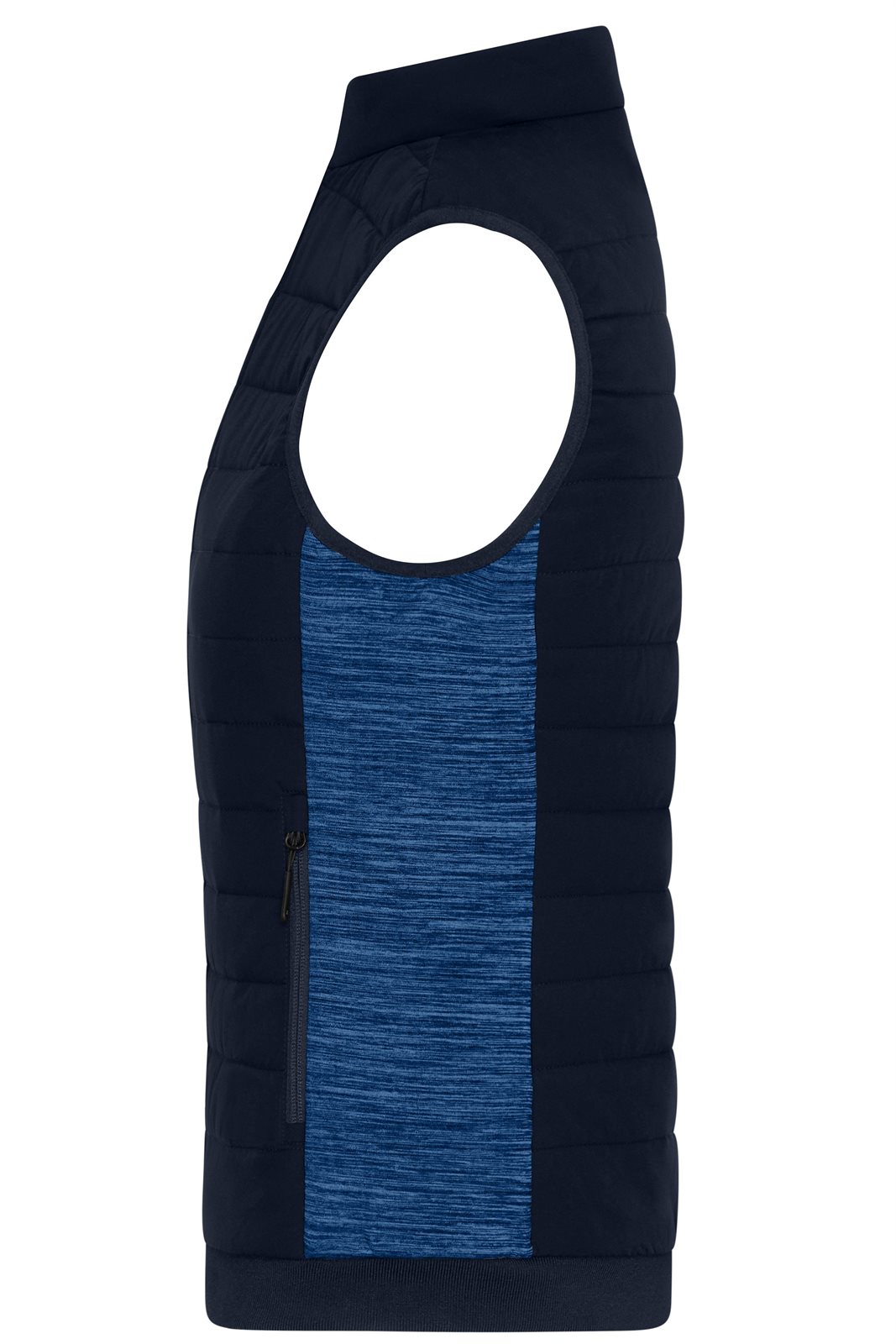 Weste Damen Blau – Ladies' Padded Hybrid Vest, Detailansicht