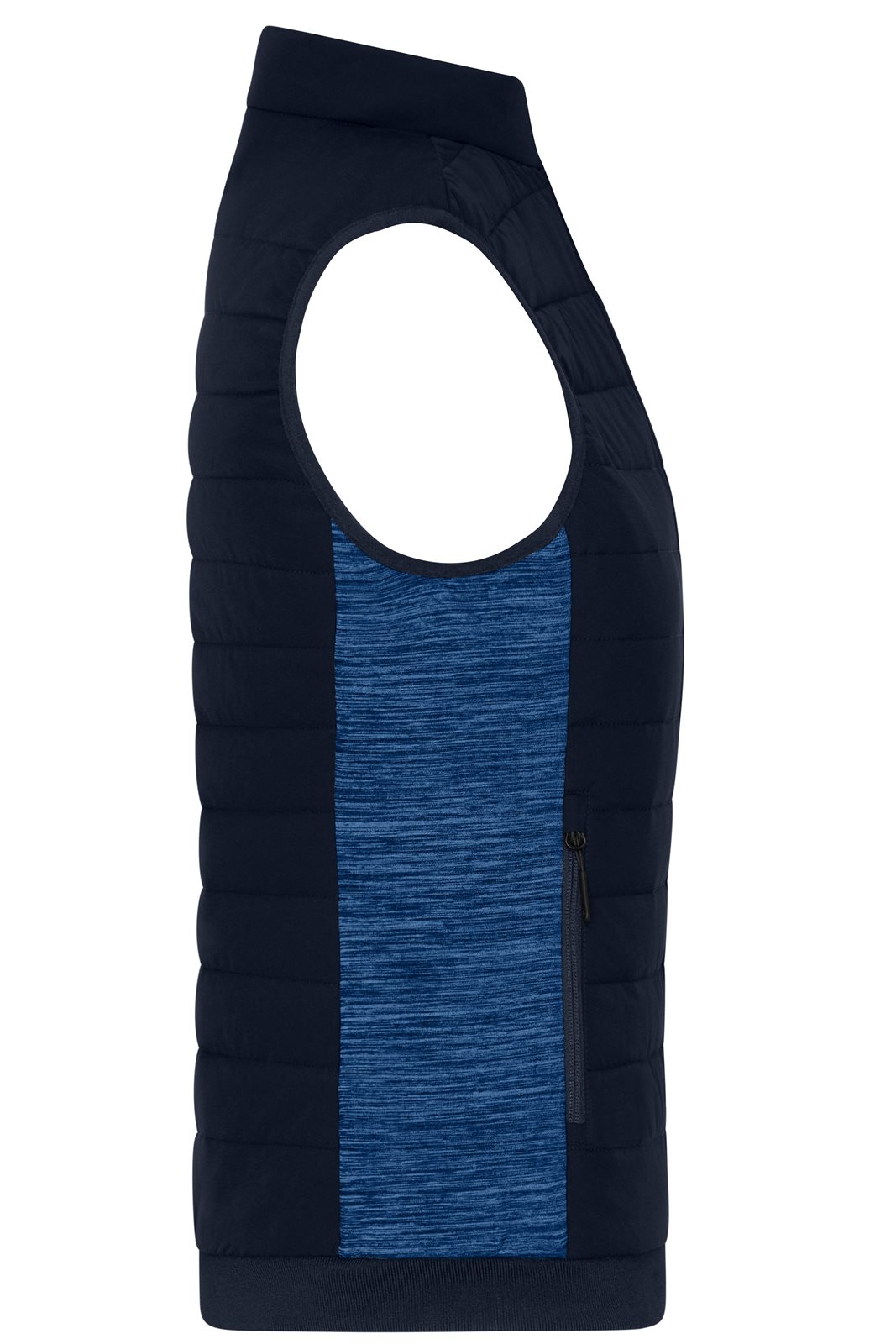 Weste Damen Blau – Ladies' Padded Hybrid Vest, Detailansicht