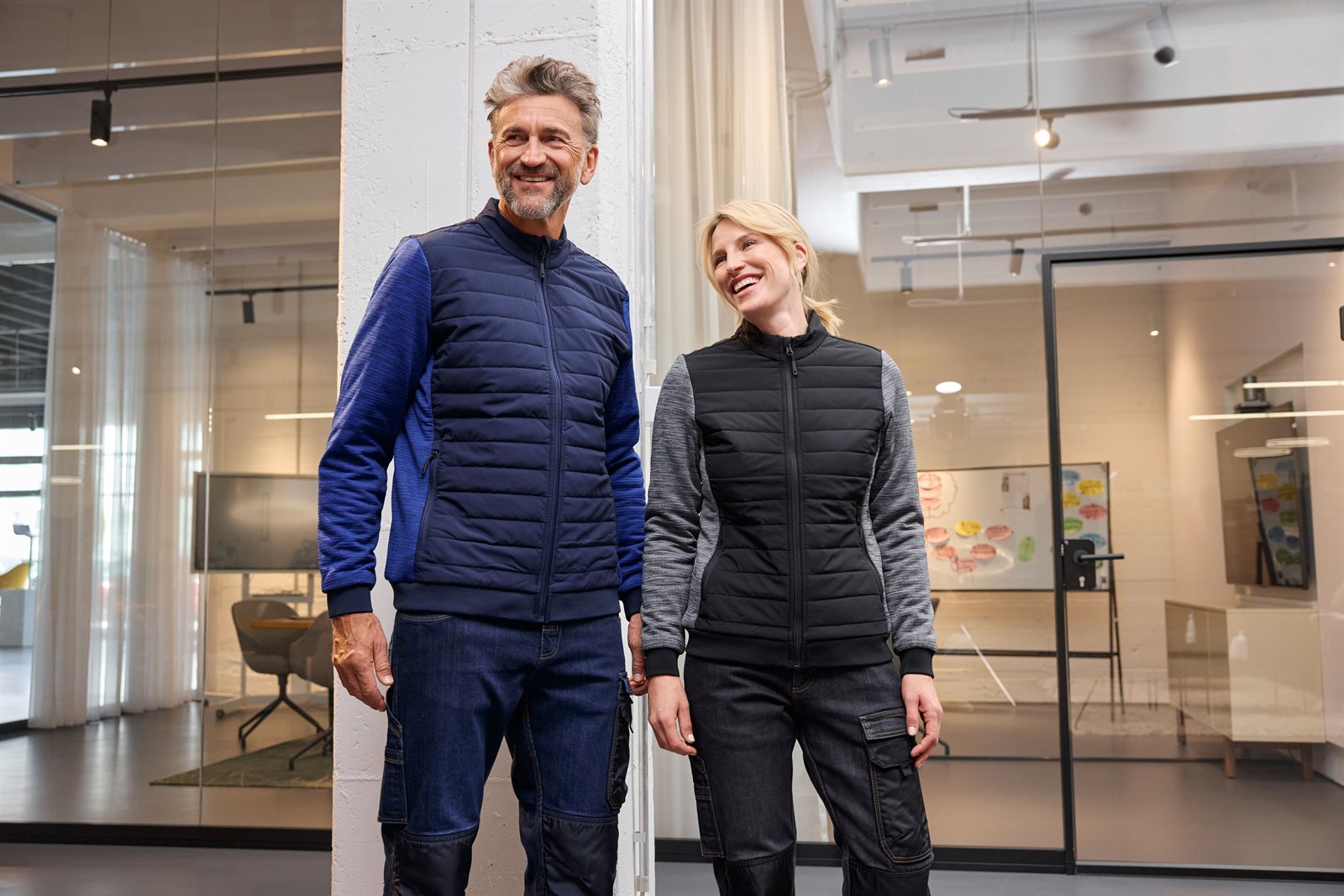 Jacke Damen – Ladies' Padded Hybrid Jacket, Detailansicht