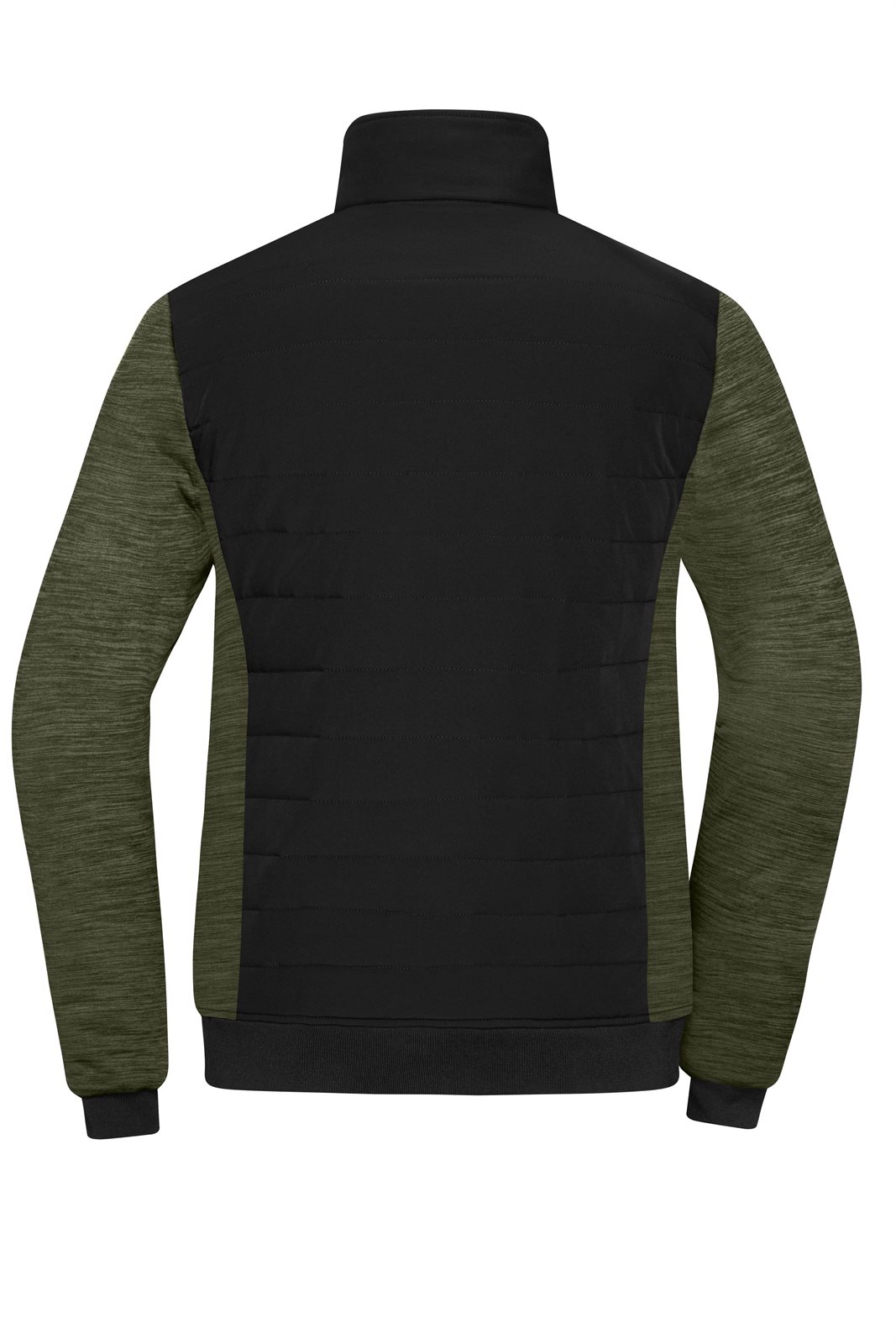 Jacke Damen Schwarz/Oliv/Braun – Ladies' Padded Hybrid Jacket, Detailansicht