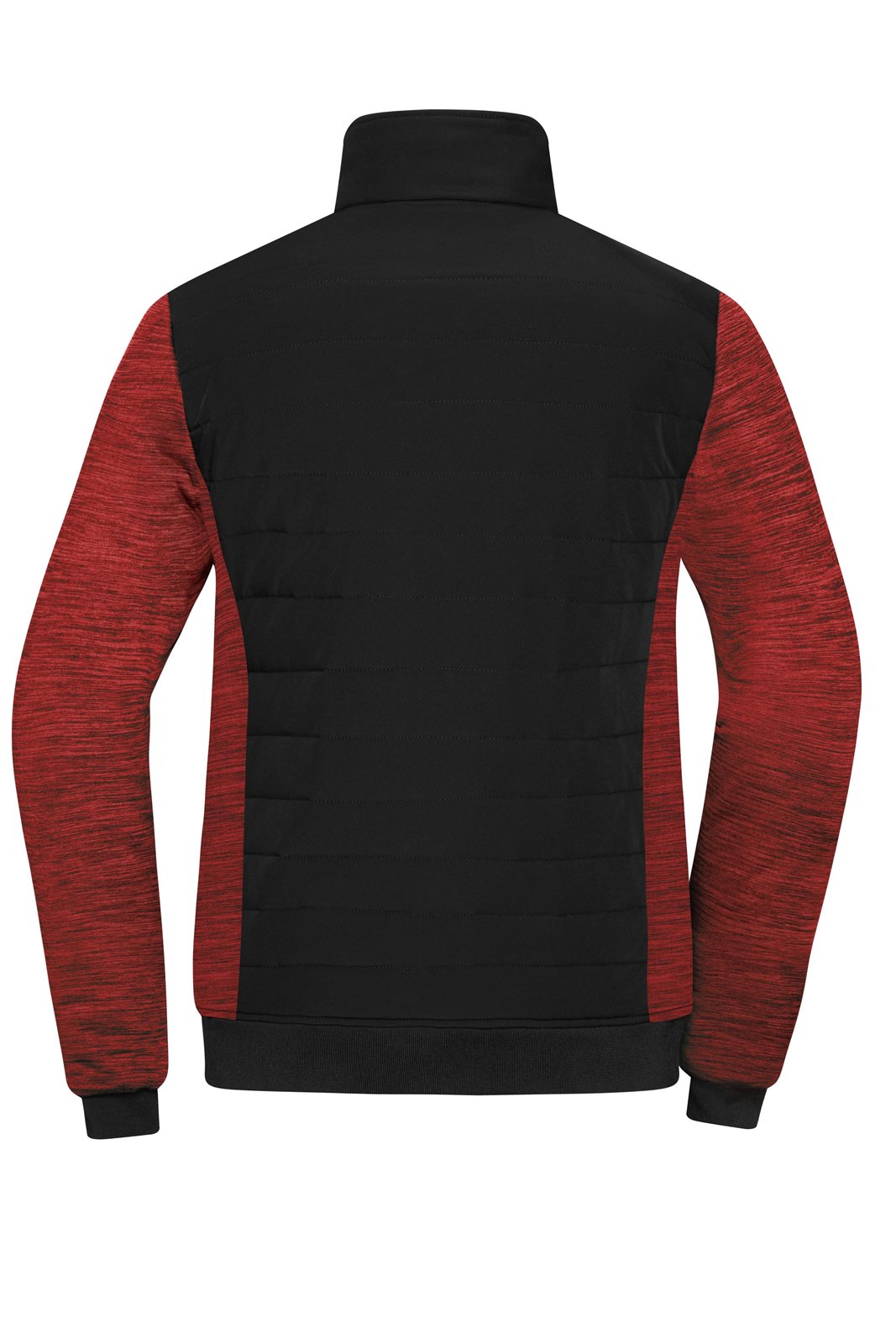 Jacke Damen Schwarz/Rot – Ladies' Padded Hybrid Jacket, Detailansicht